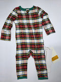 Free Birdees Winter Holiday Plaid Romper