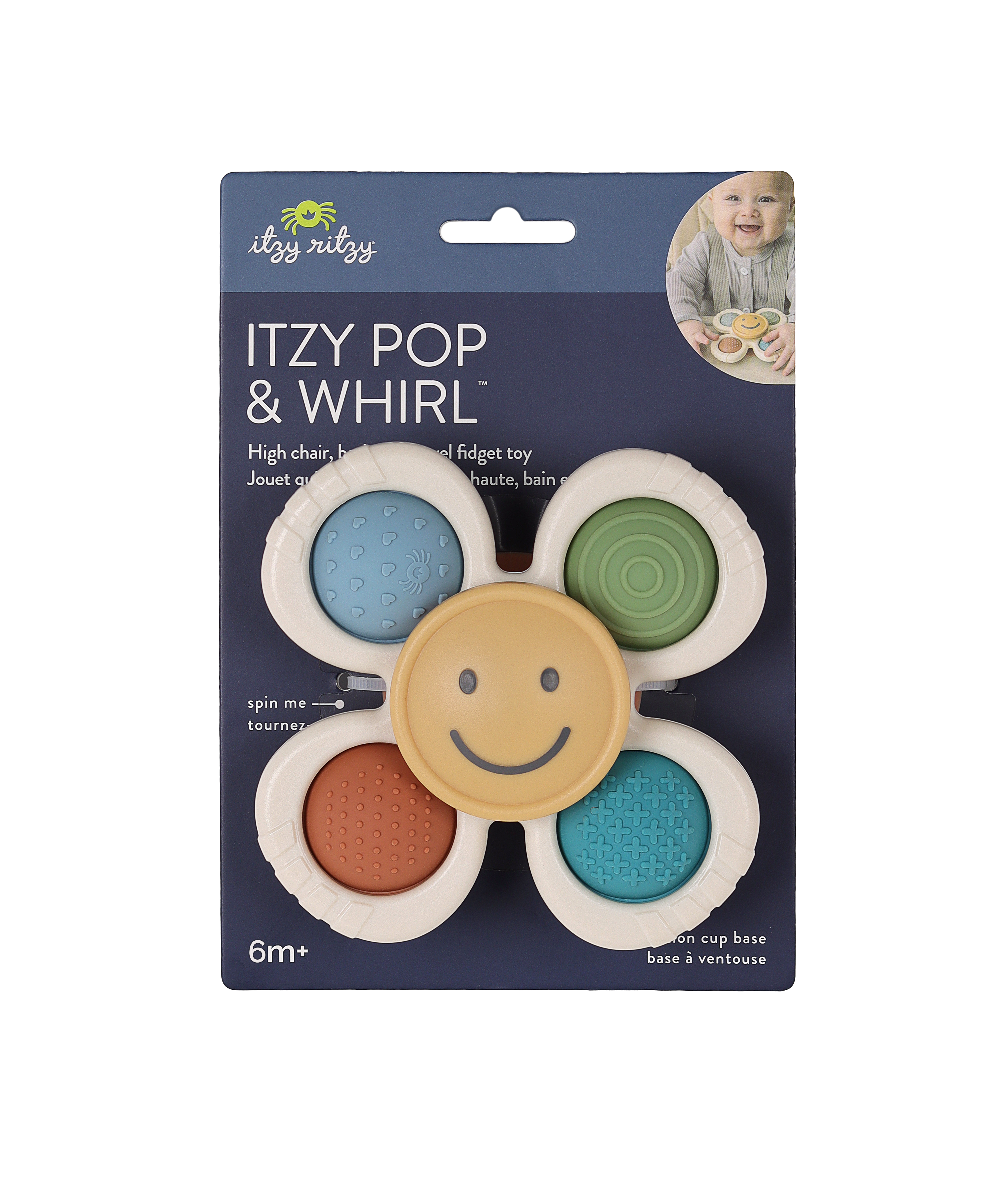 Itzy Pop & Whirl™ Fidget Spinner Travel & Bath Toy