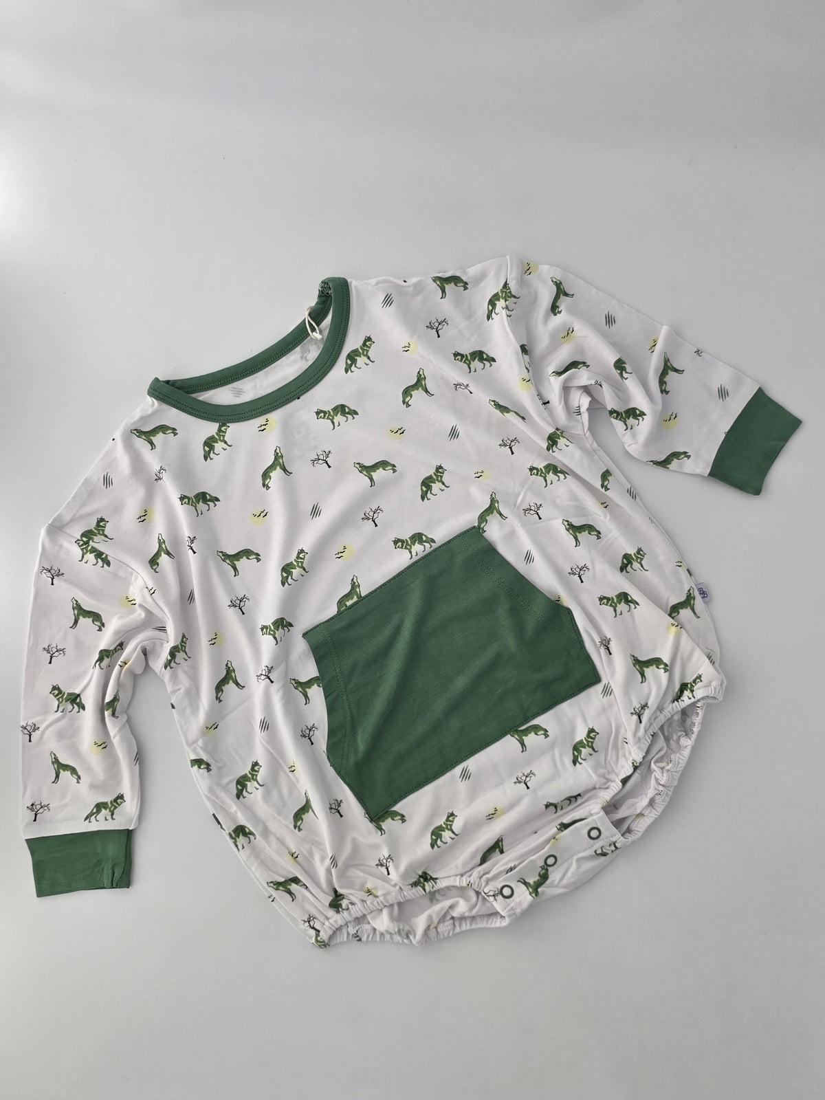 Bubble Baby Wolves Long Sleeve Bubble Romper