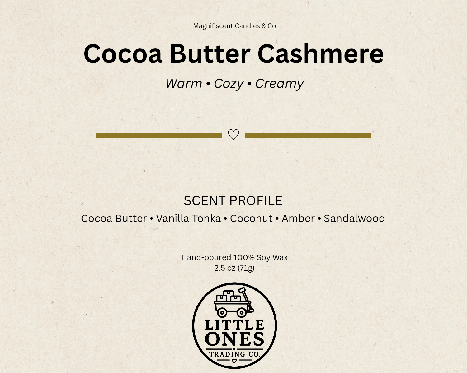 Cocoa Butter Cashmere Soy Wax Melts – 2.5 oz