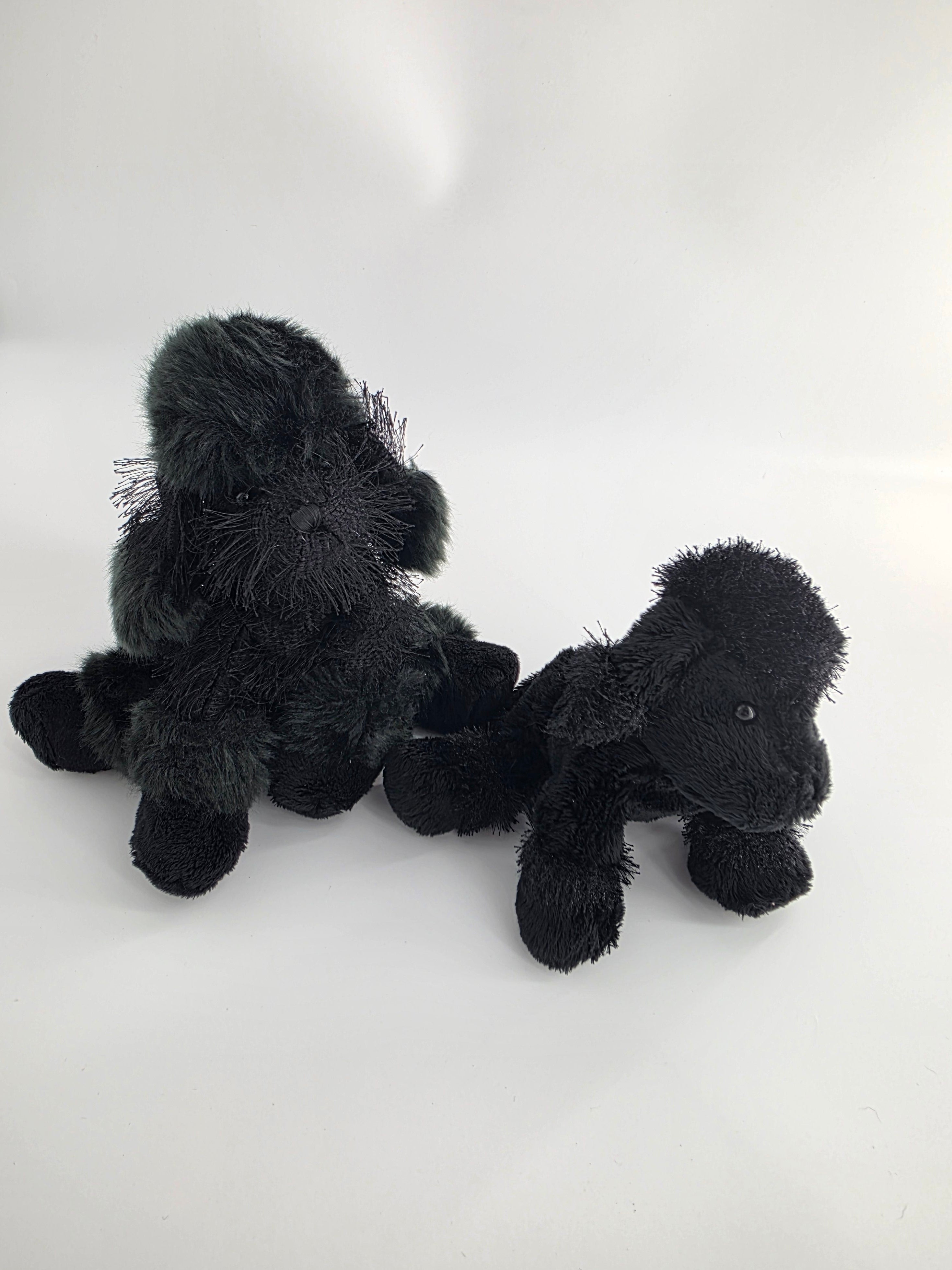 Ganz Webkinz Black Poodle Plush Pair