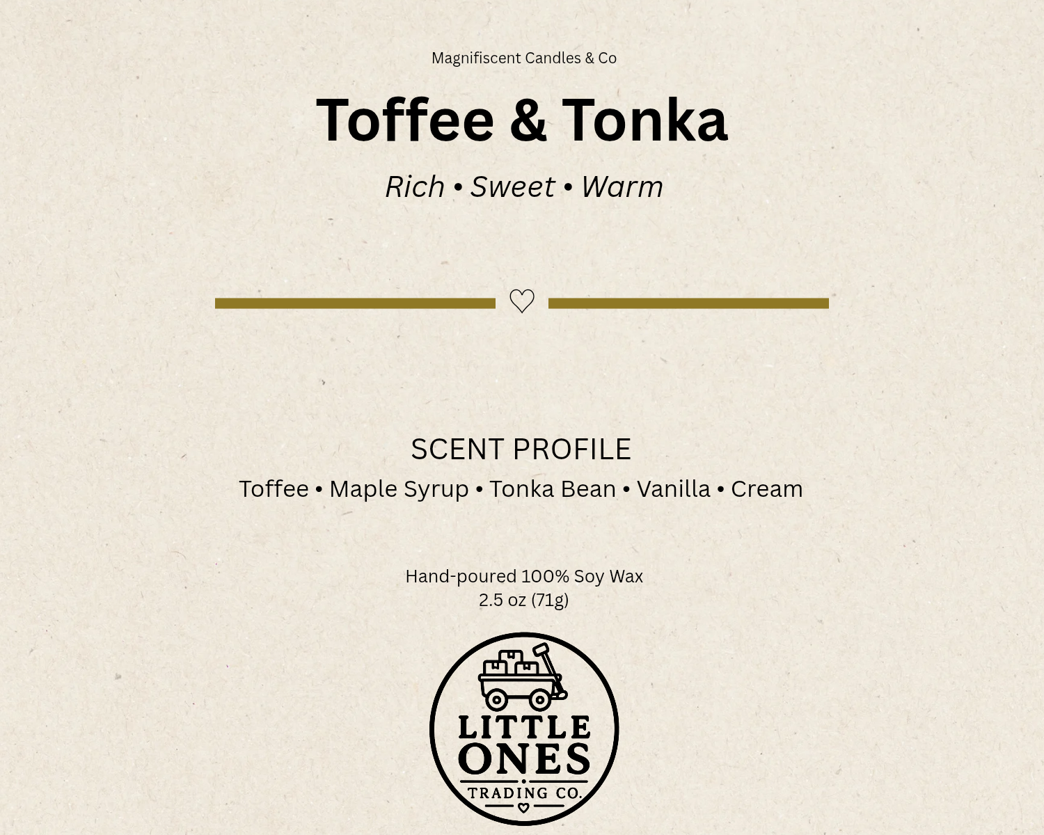 Toffee & Tonka Soy Wax Melts – 2.5 oz