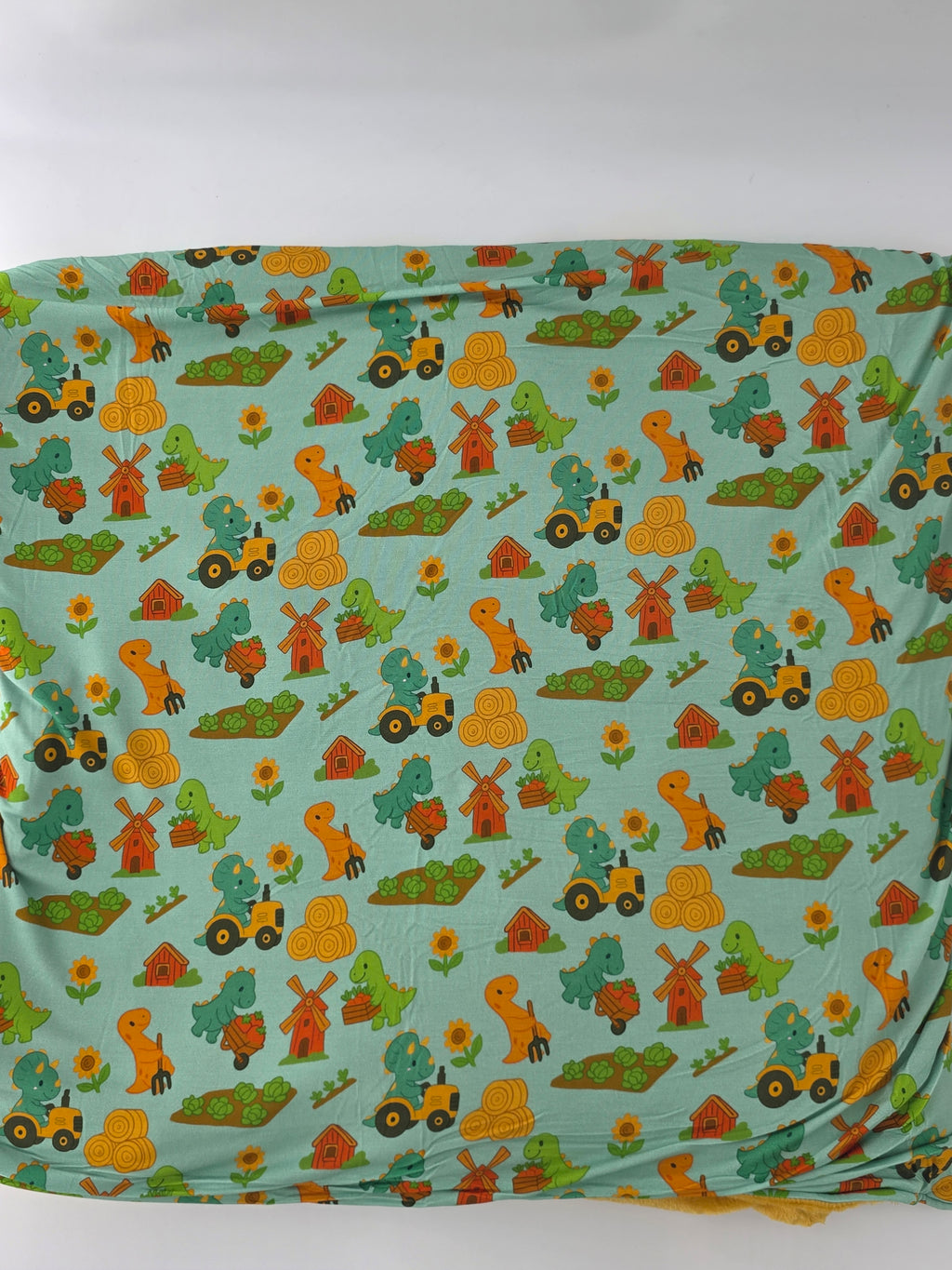 Cozy Critters Bamboo Dino Farm Plush Blanket