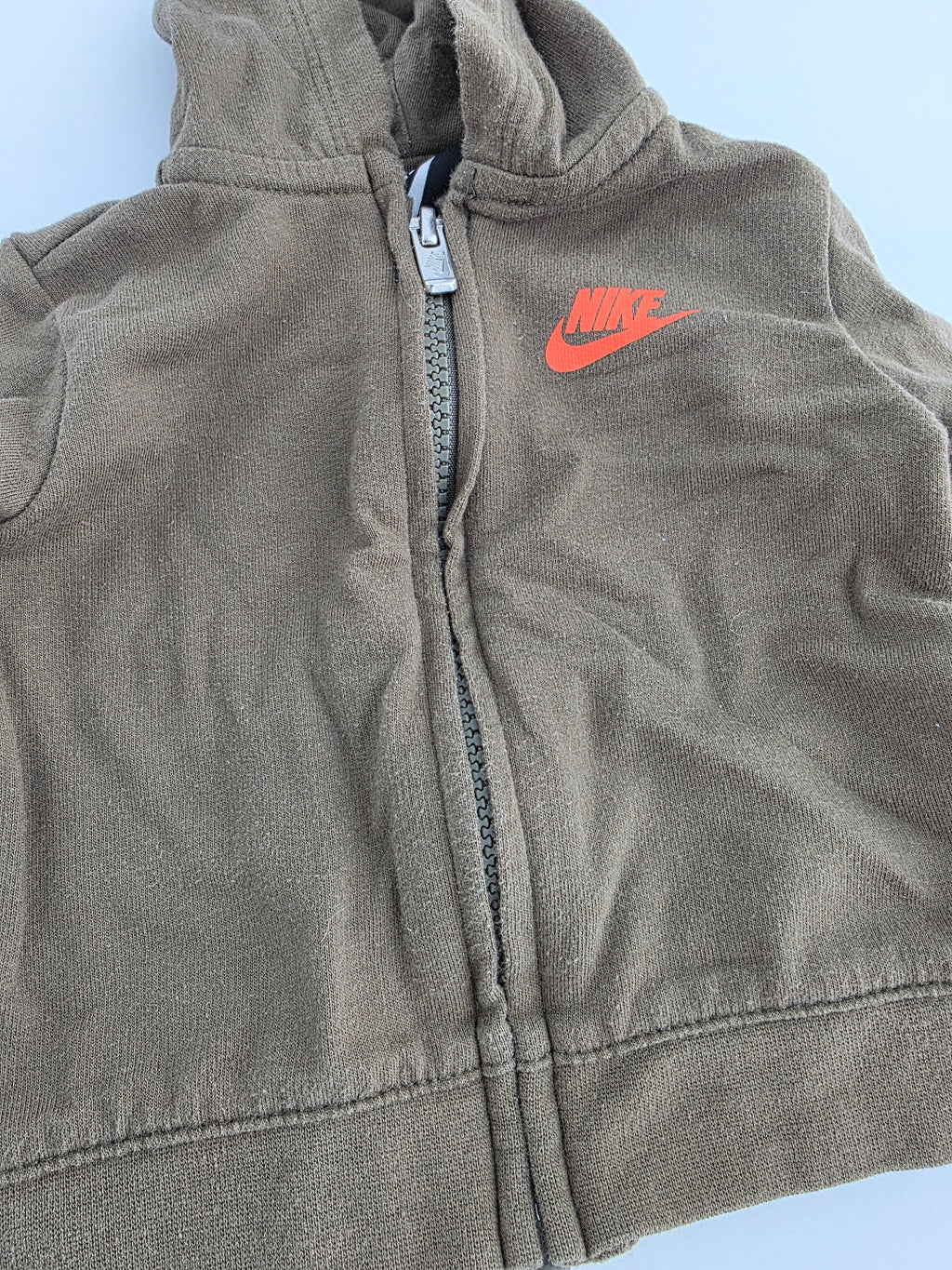 Nike Olive Green Full-Zip Hoodie – 3M