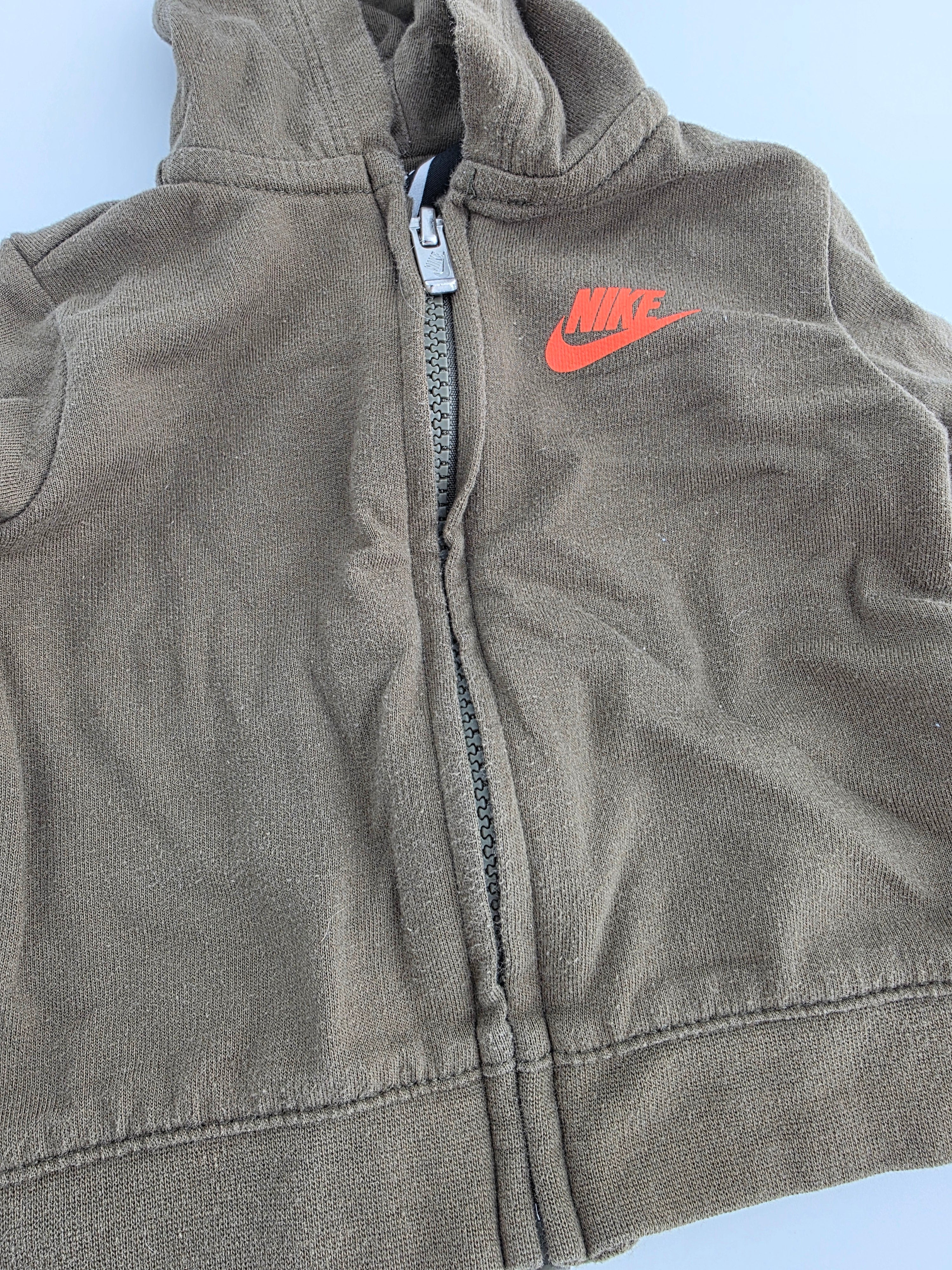Nike Olive Green Full-Zip Hoodie – 3M