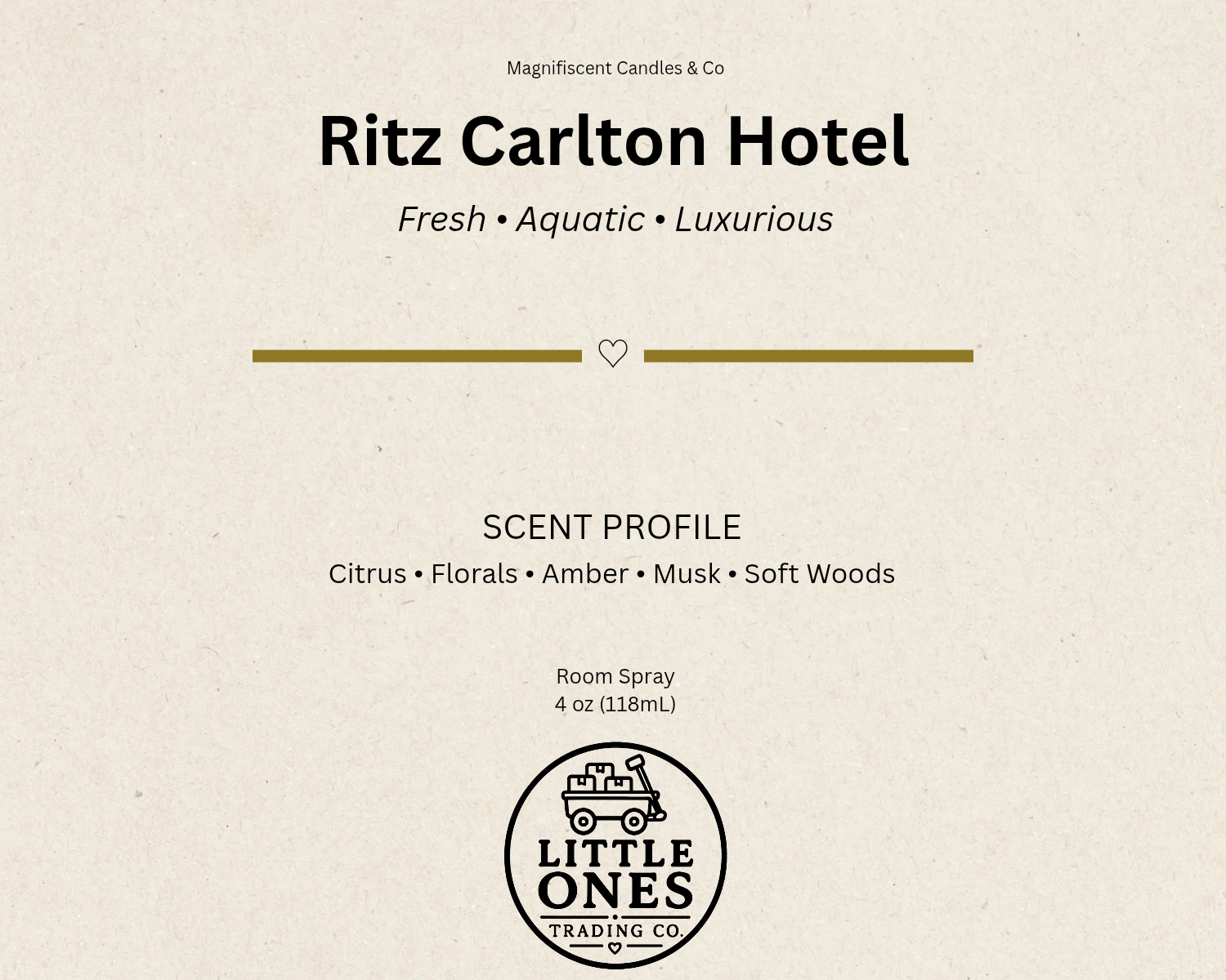 Ritz Carlton Hotel Room Spray – 4 oz
