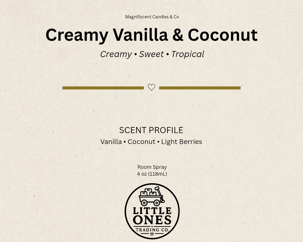 Creamy Vanilla & Coconut Room Spray – 4 oz