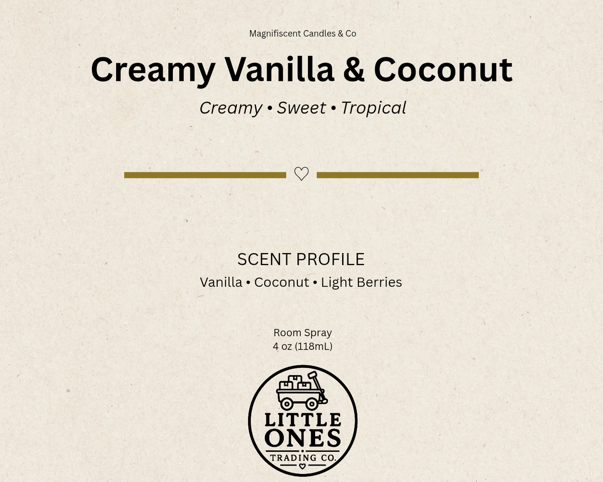 Creamy Vanilla & Coconut Room Spray – 4 oz