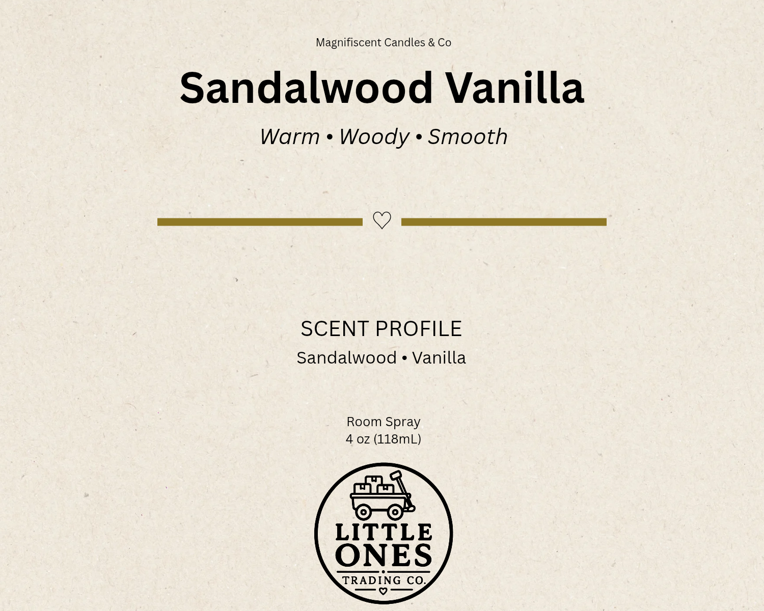 Sandalwood Vanilla Room Spray – 4 oz