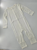 Bubble Baby White Snap Romper