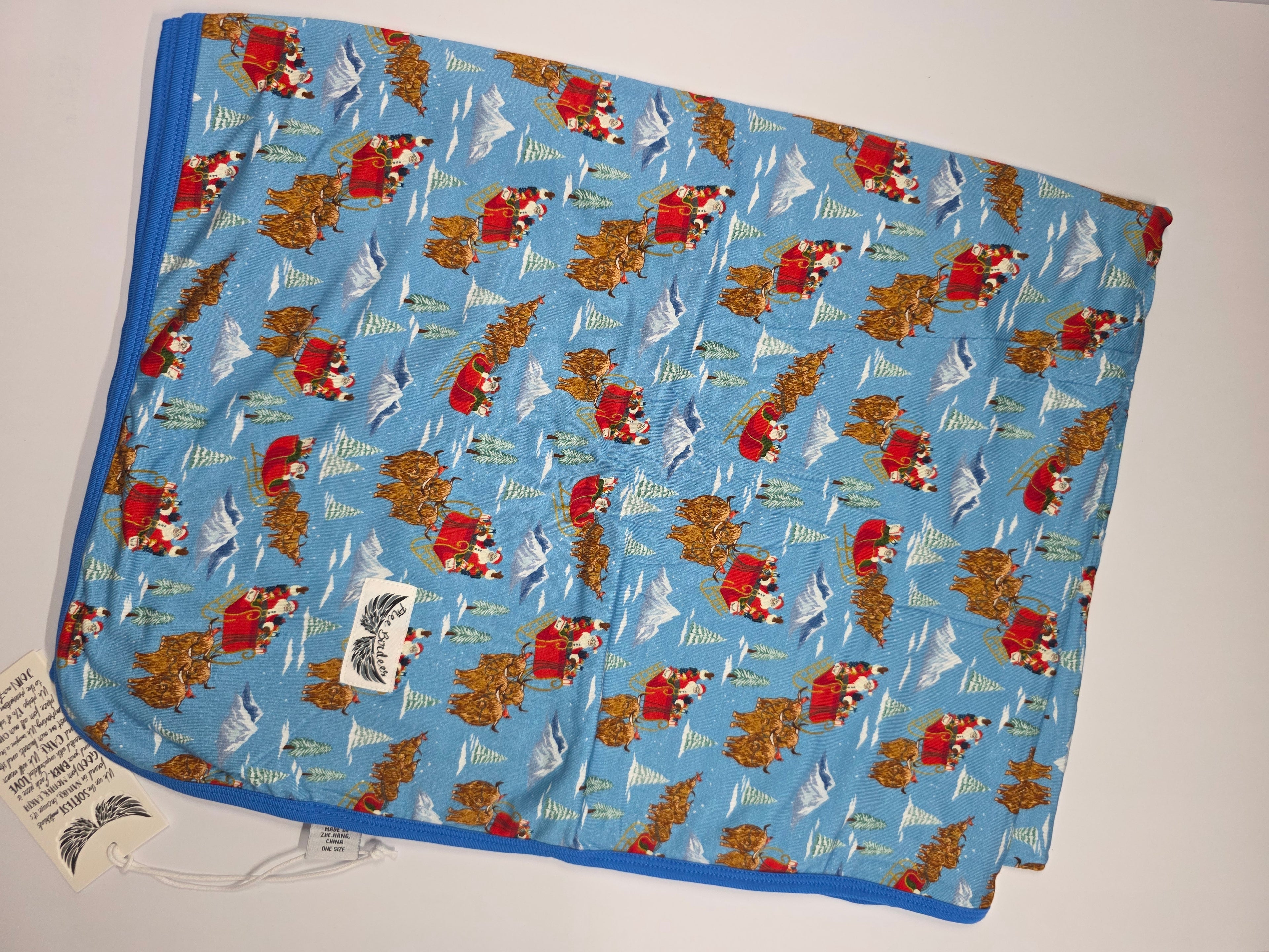 Santa & Highland Cattle Blanket