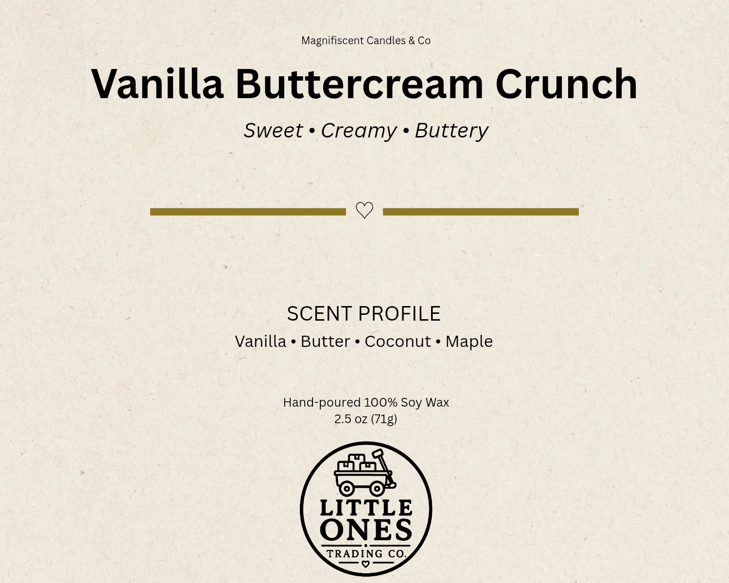Vanilla Buttercream Crunch Soy Wax Melts – 2.5 oz