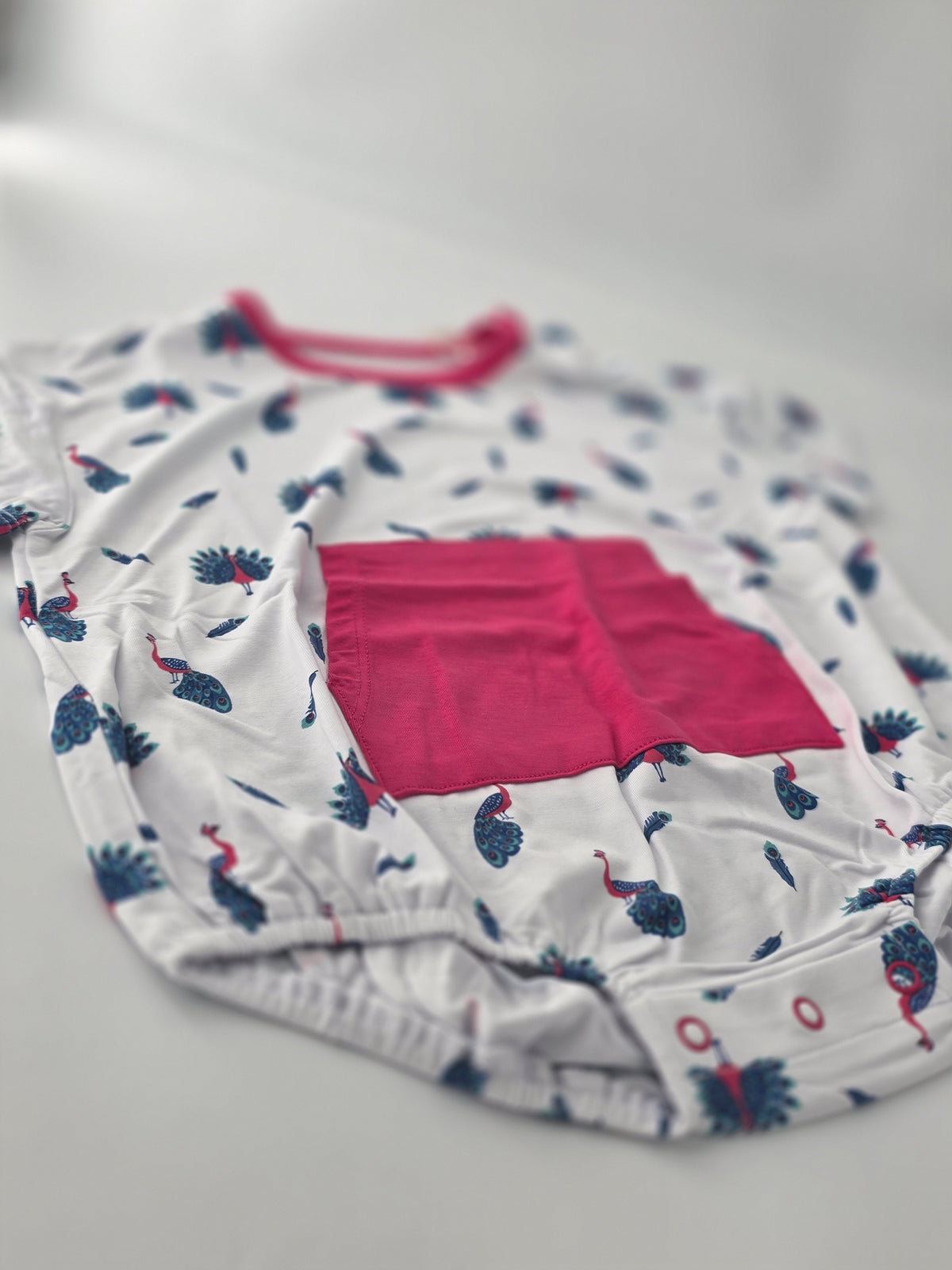 Bubble Baby Peacock Short Sleeve Bubble Romper