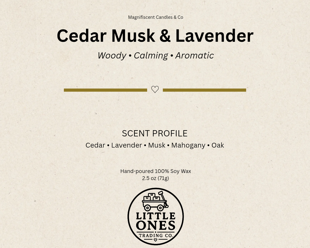 Cedar Musk & Lavender Soy Wax Melts – 2.5 oz