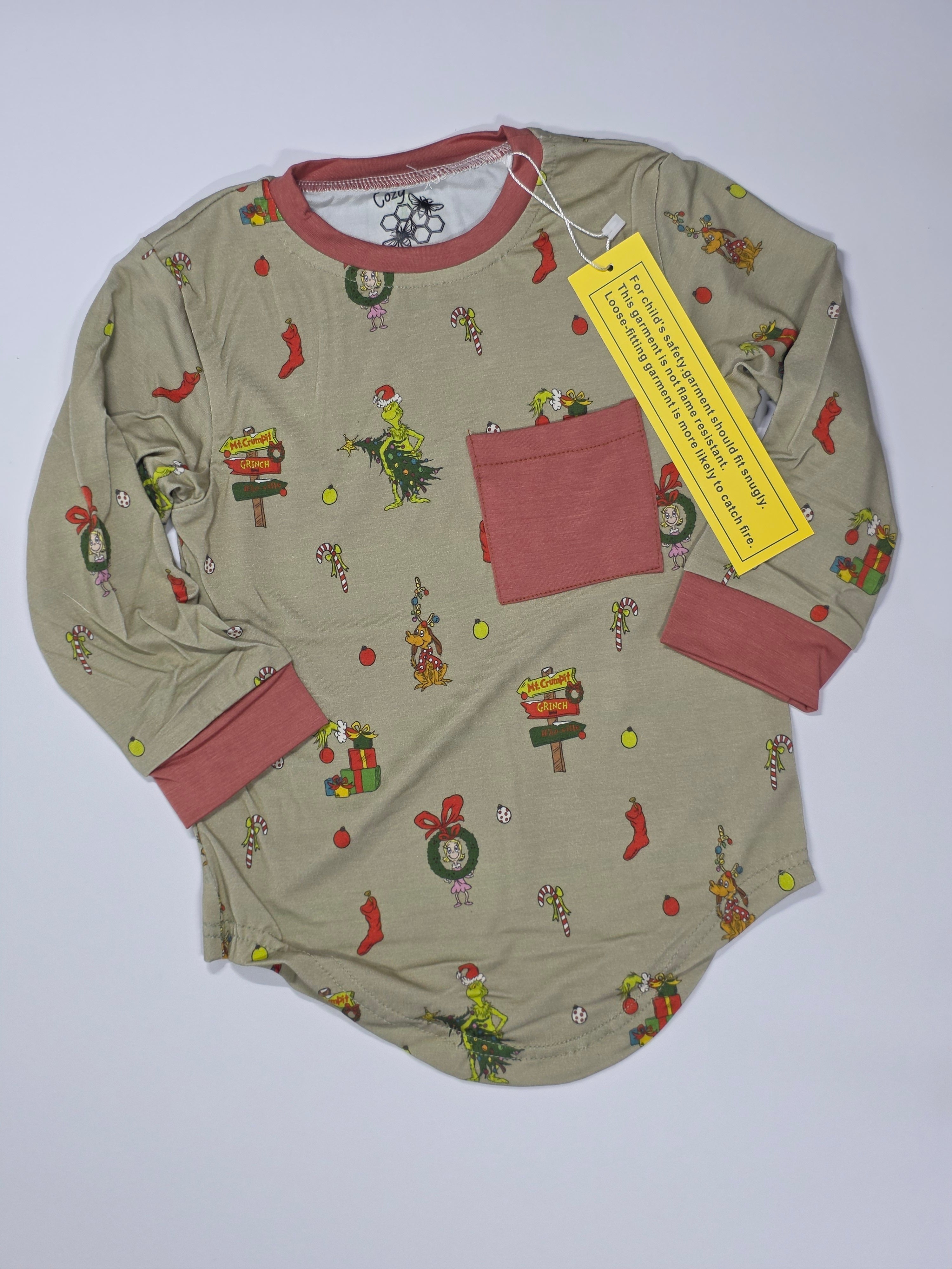 Grinch Long Sleeve Shirt & Pants Set