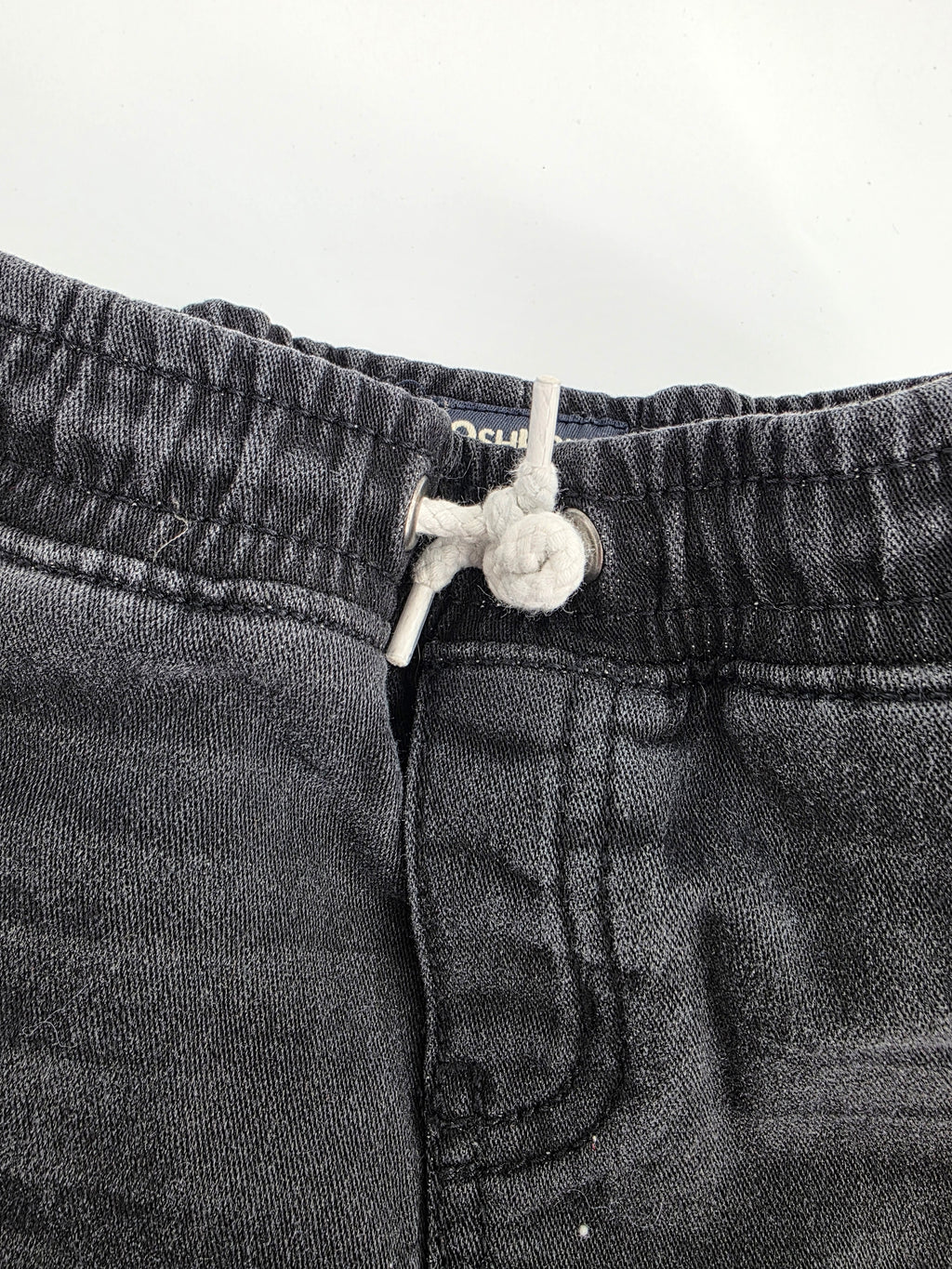 OshKosh Black Wash Jogger Pants – 6–9M