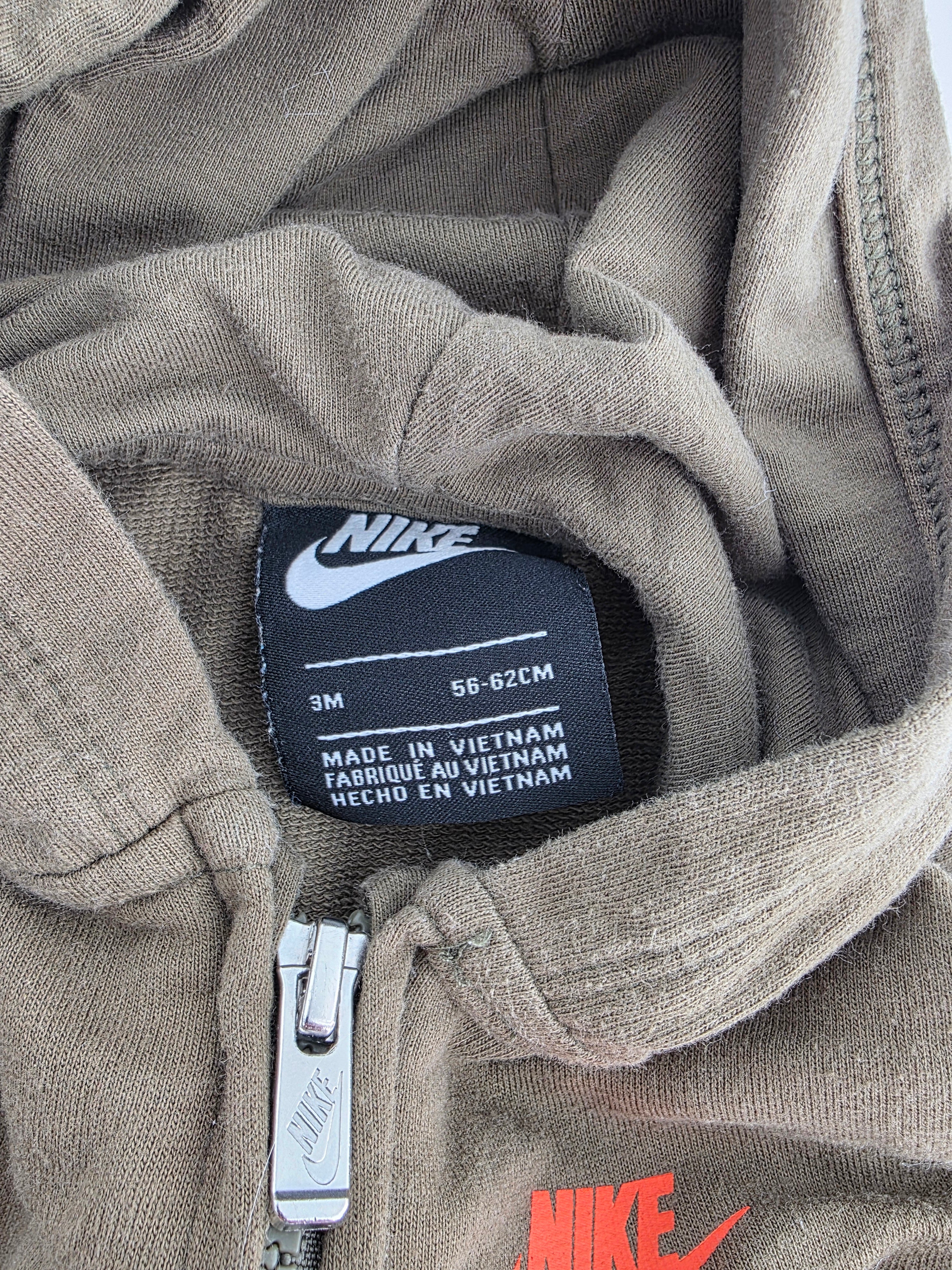 Nike Olive Green Full-Zip Hoodie – 3M