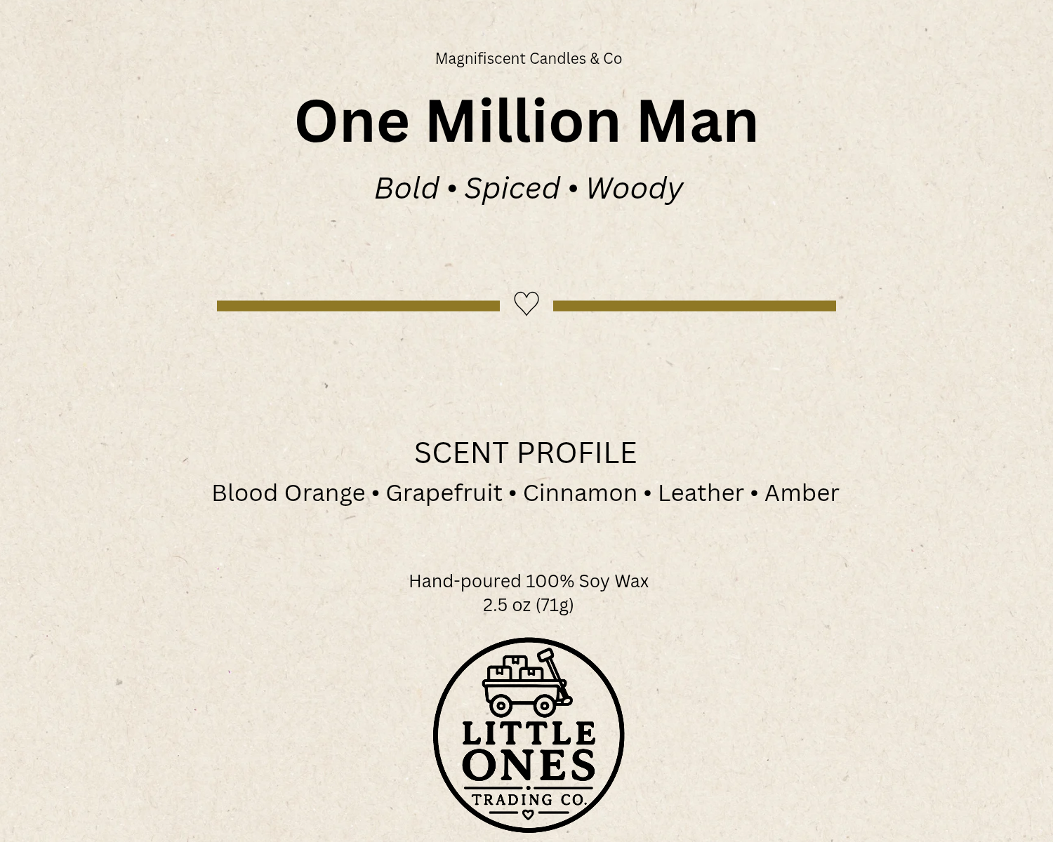 One Million Man Soy Wax Melts – 2.5 oz