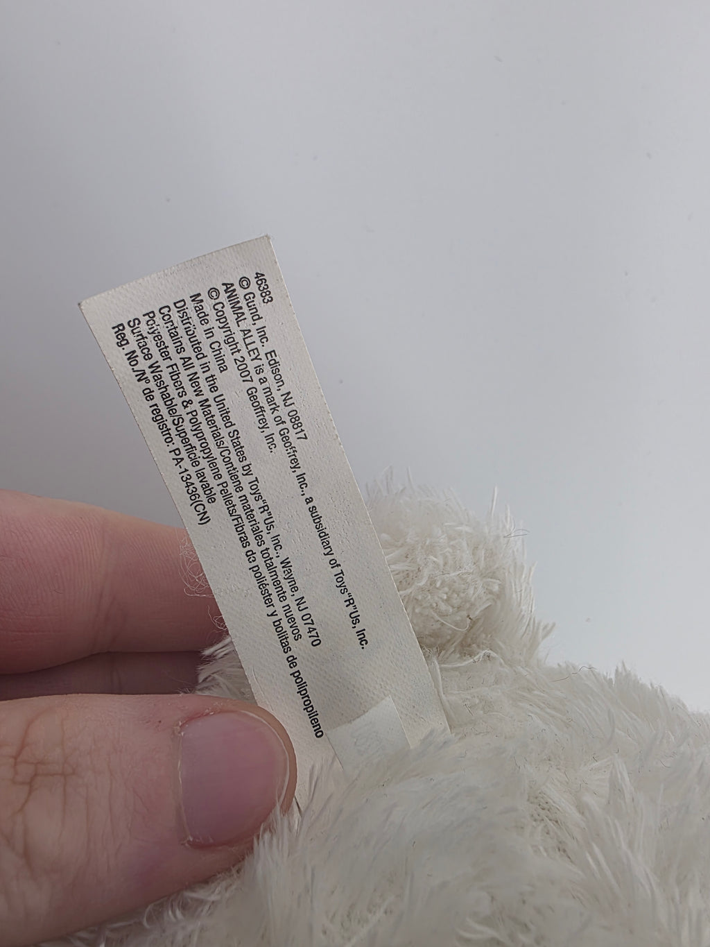 Vintage Animal Alley by GUND Black & White Dog Plush 2007