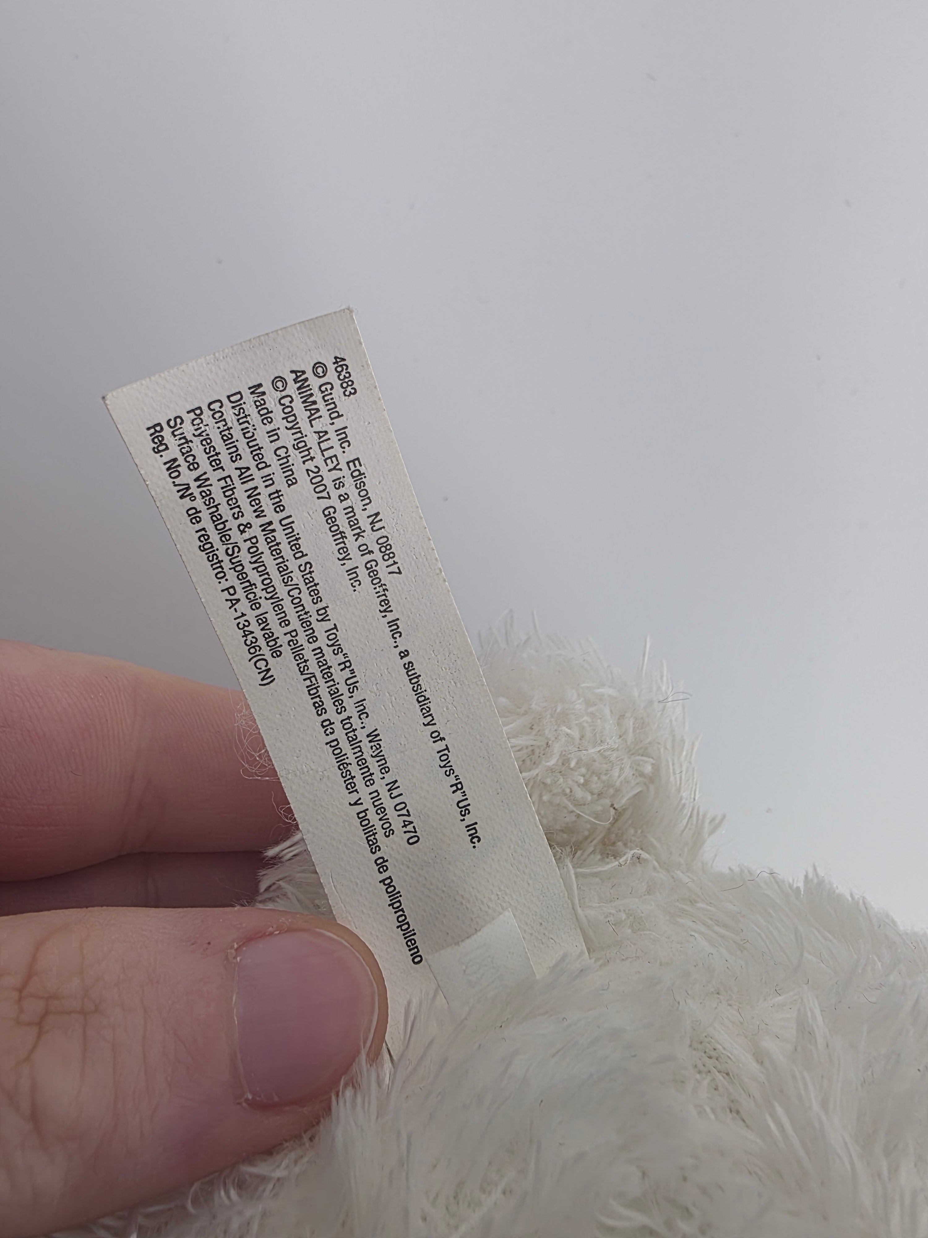 Vintage Animal Alley by GUND Black & White Dog Plush 2007