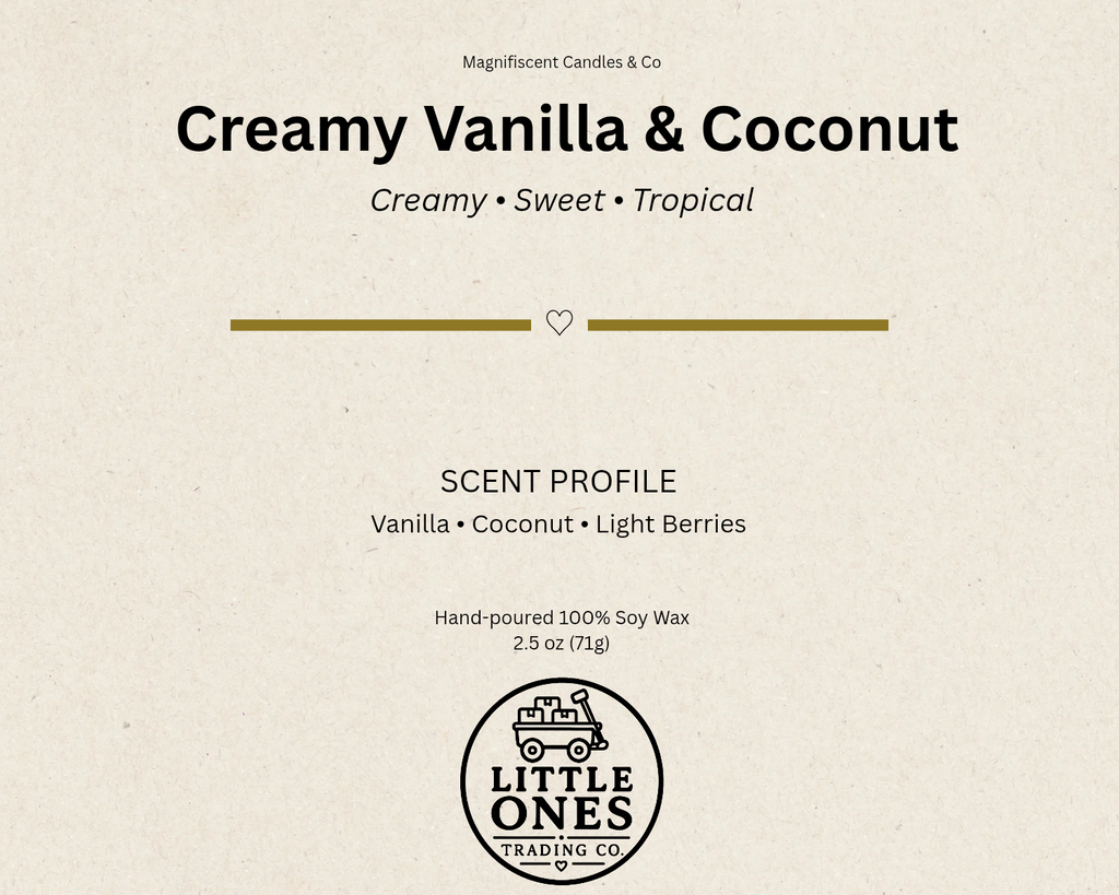 Creamy Vanilla & Coconut Soy Wax Melts – 2.5 oz