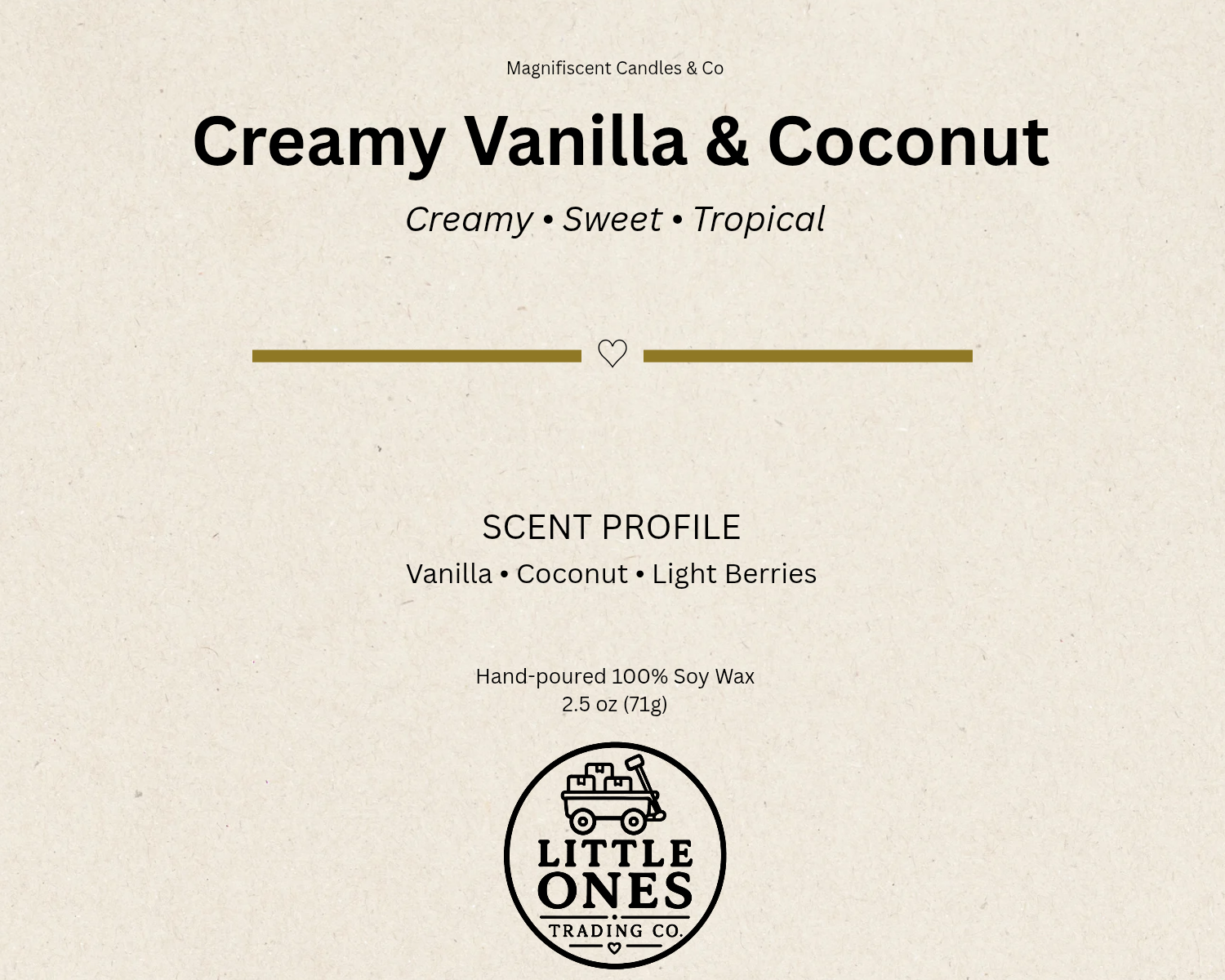 Creamy Vanilla & Coconut Soy Wax Melts – 2.5 oz