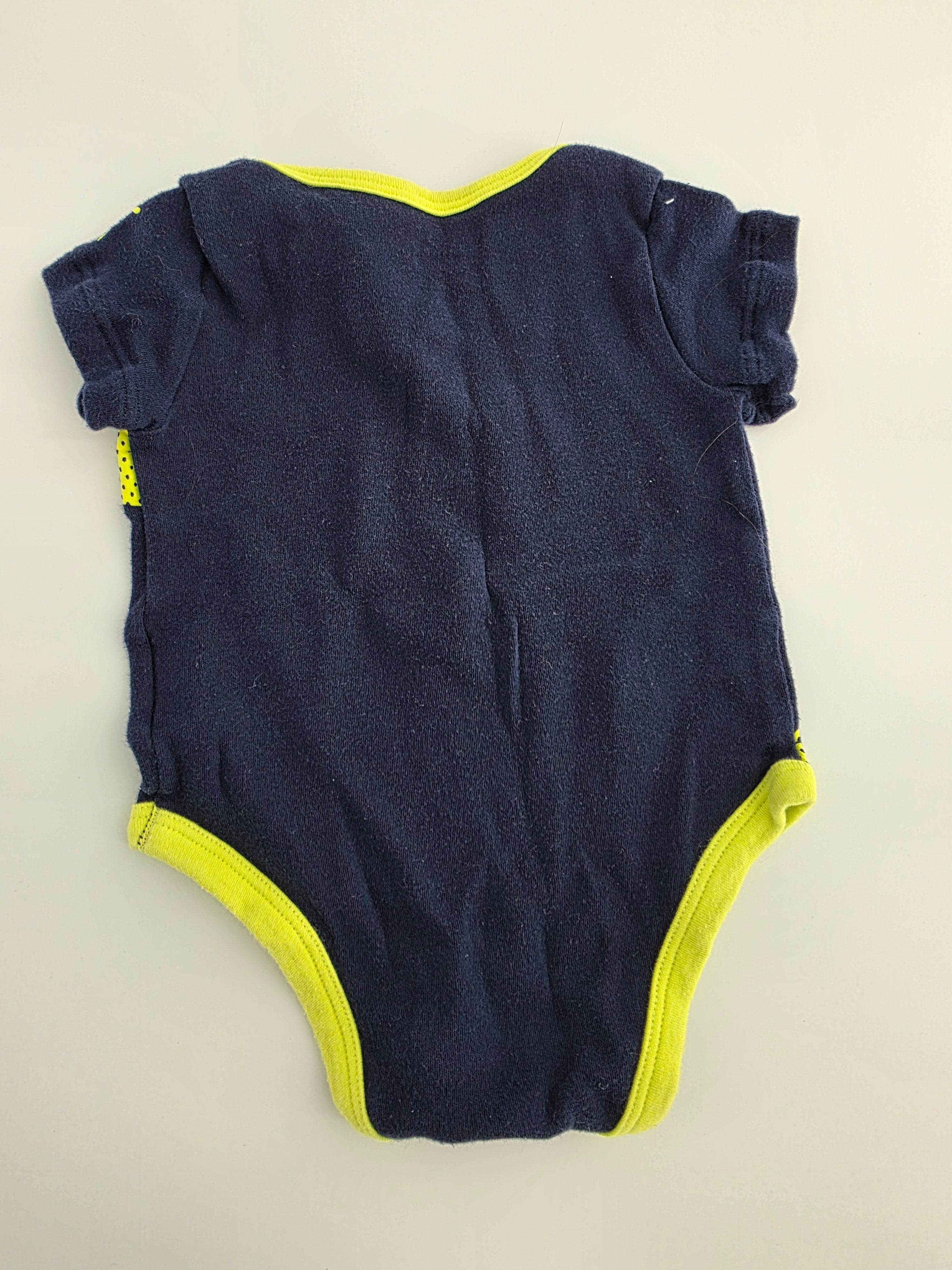 Puma Navy & Neon Bodysuit – 0–6M