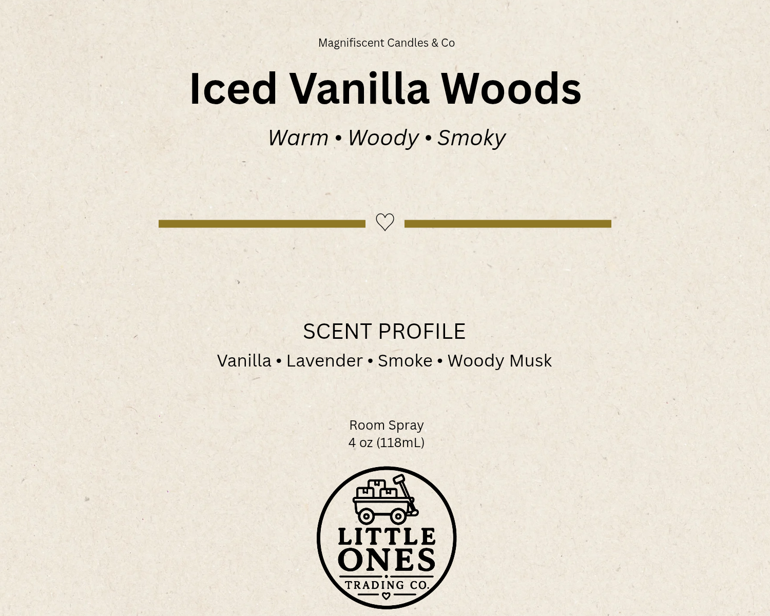 Iced Vanilla Woods Room Spray – 4 oz
