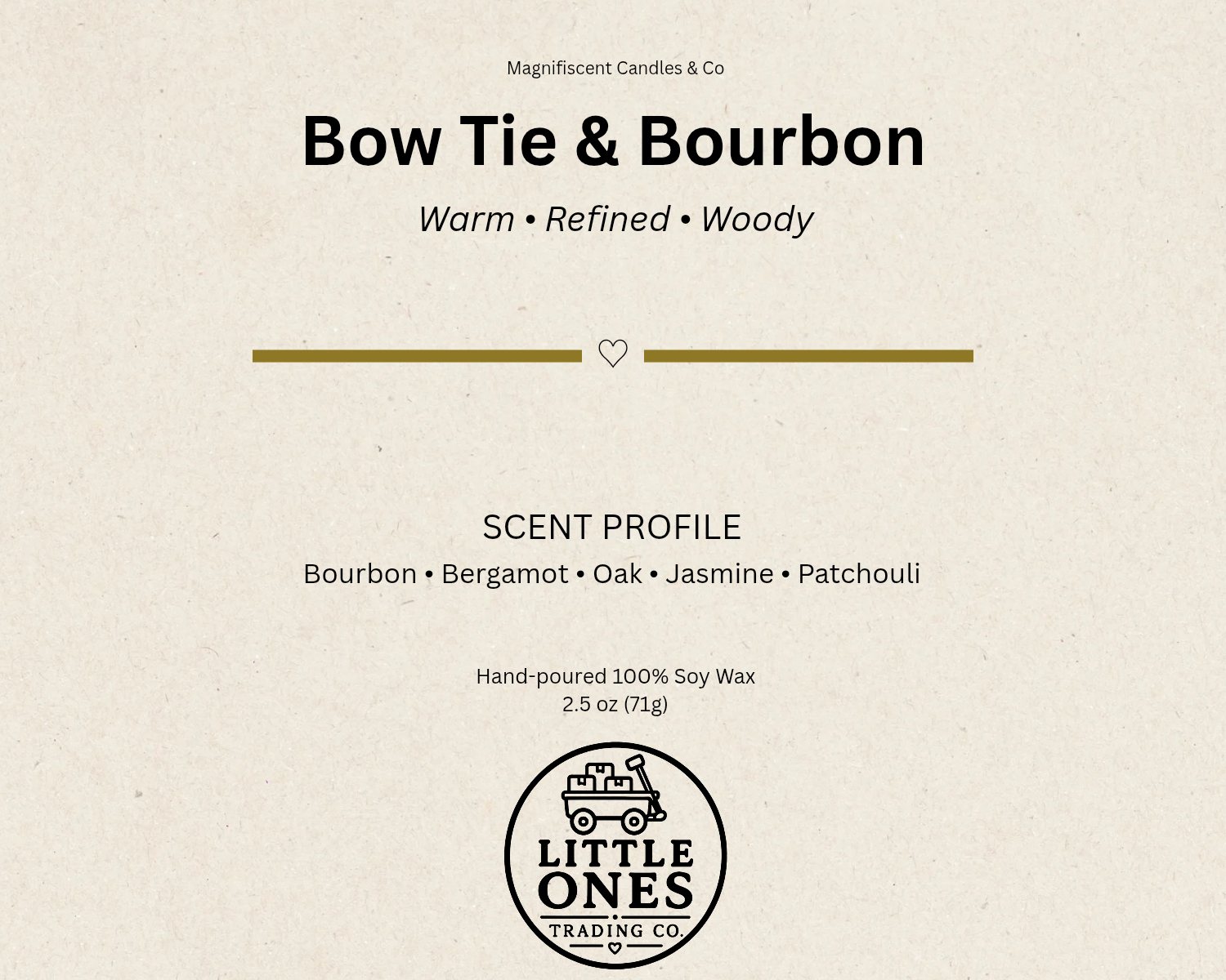 Bow Tie & Bourbon Soy Wax Melts – 2.5 oz