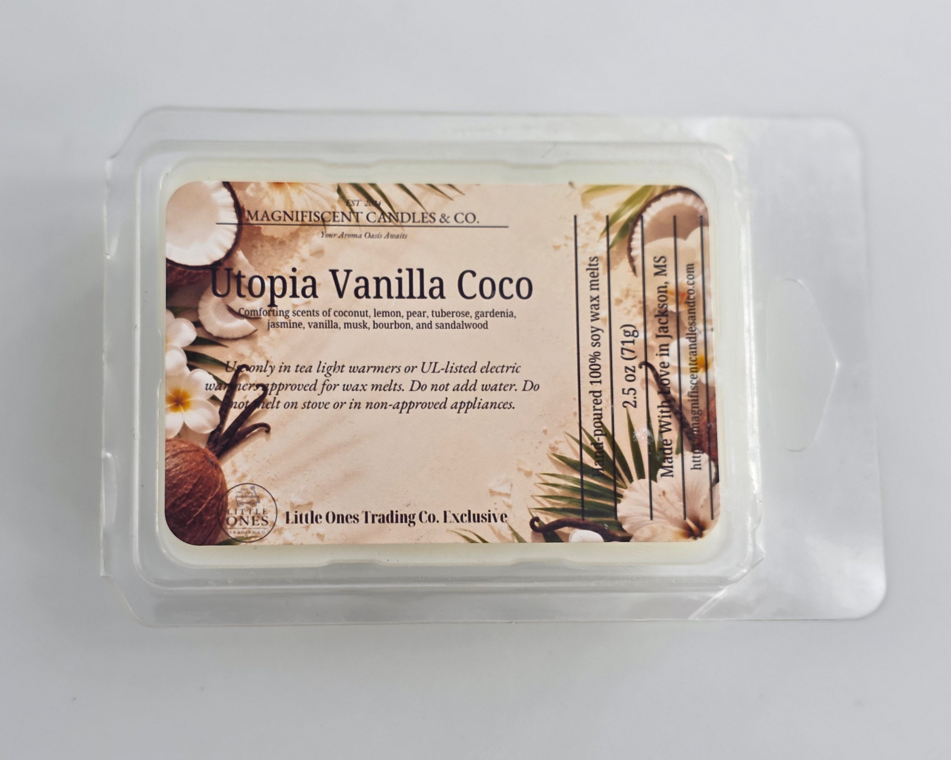 Utopia Vanilla Coco Soy Wax Melts – 2.5 oz