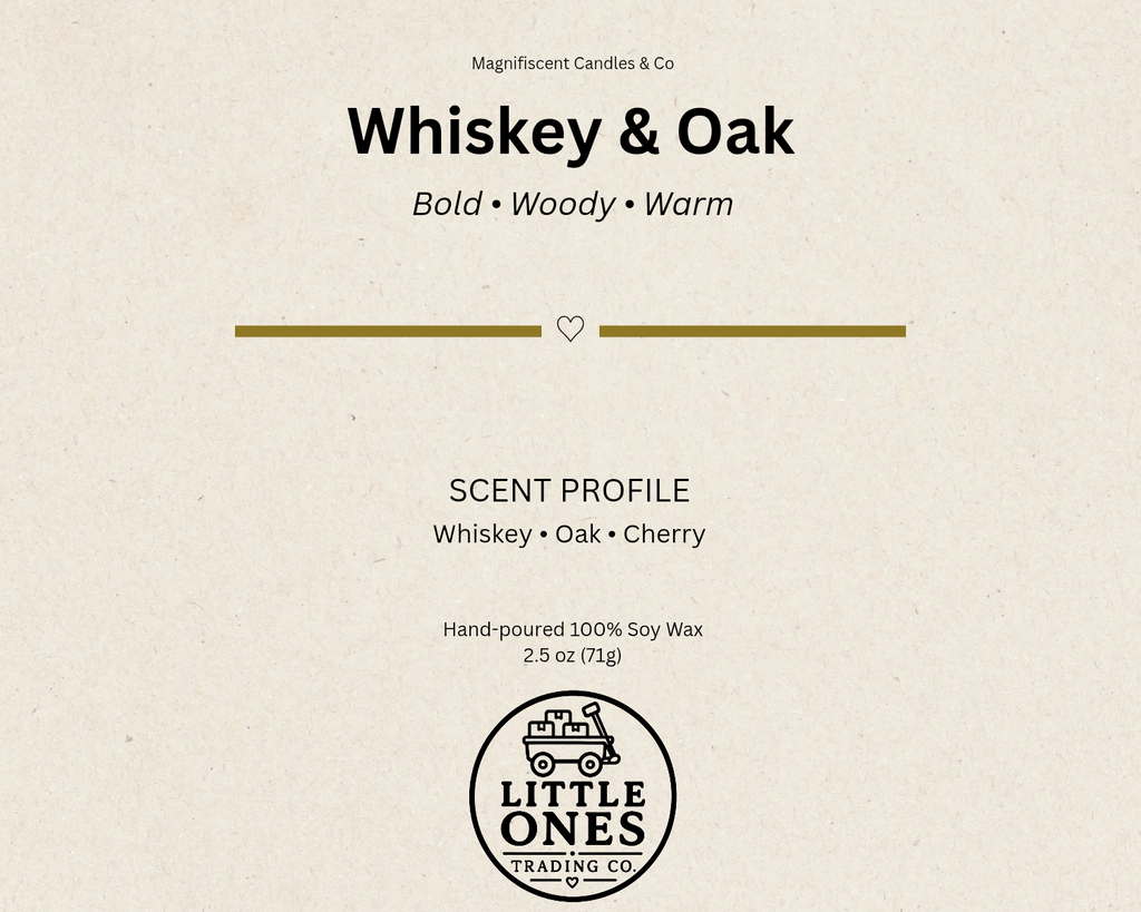 Whiskey & Oak Soy Wax Melts – 2.5 oz