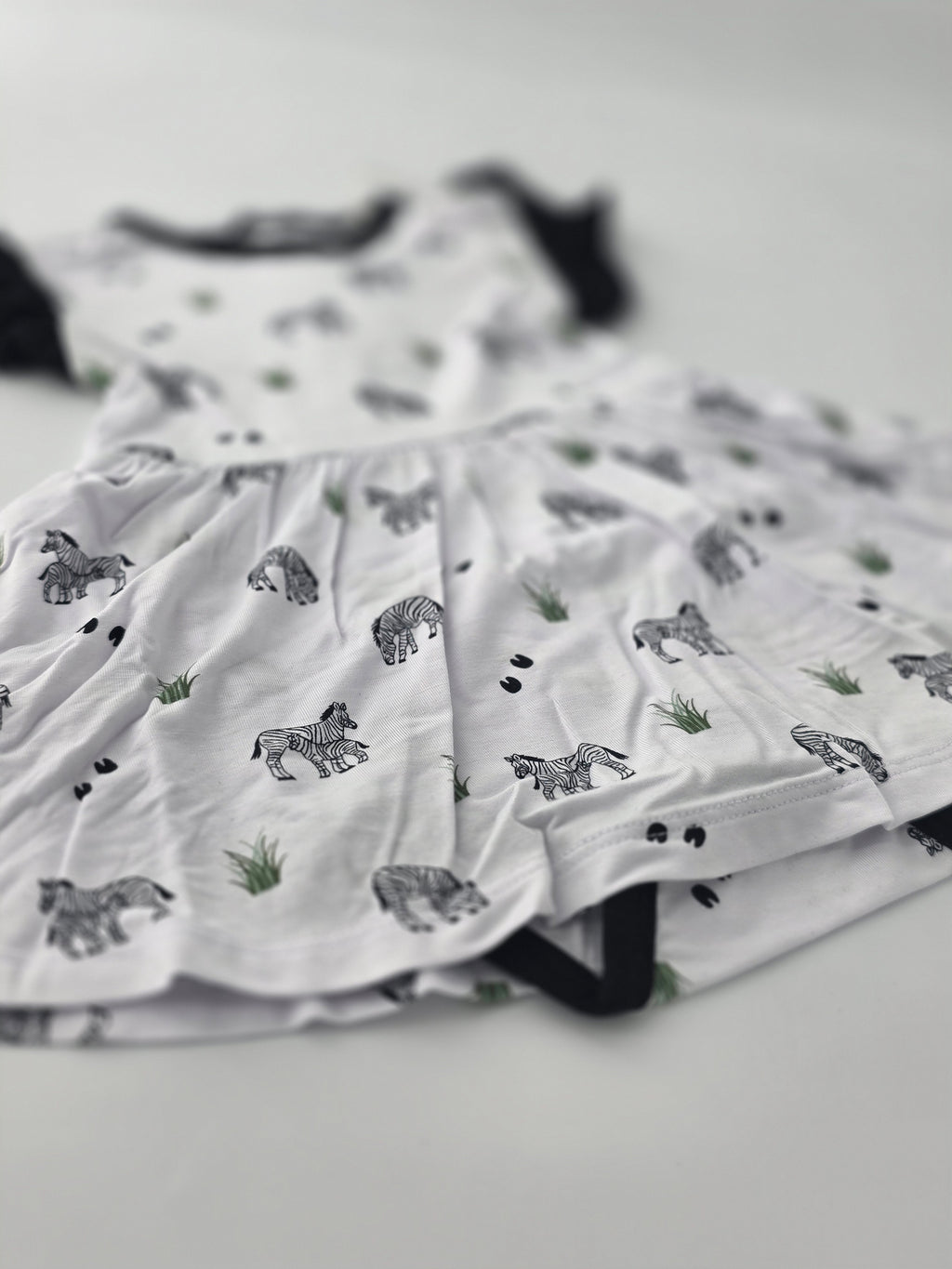 Bubble Baby Zebra Bodysuit Flutter Dress