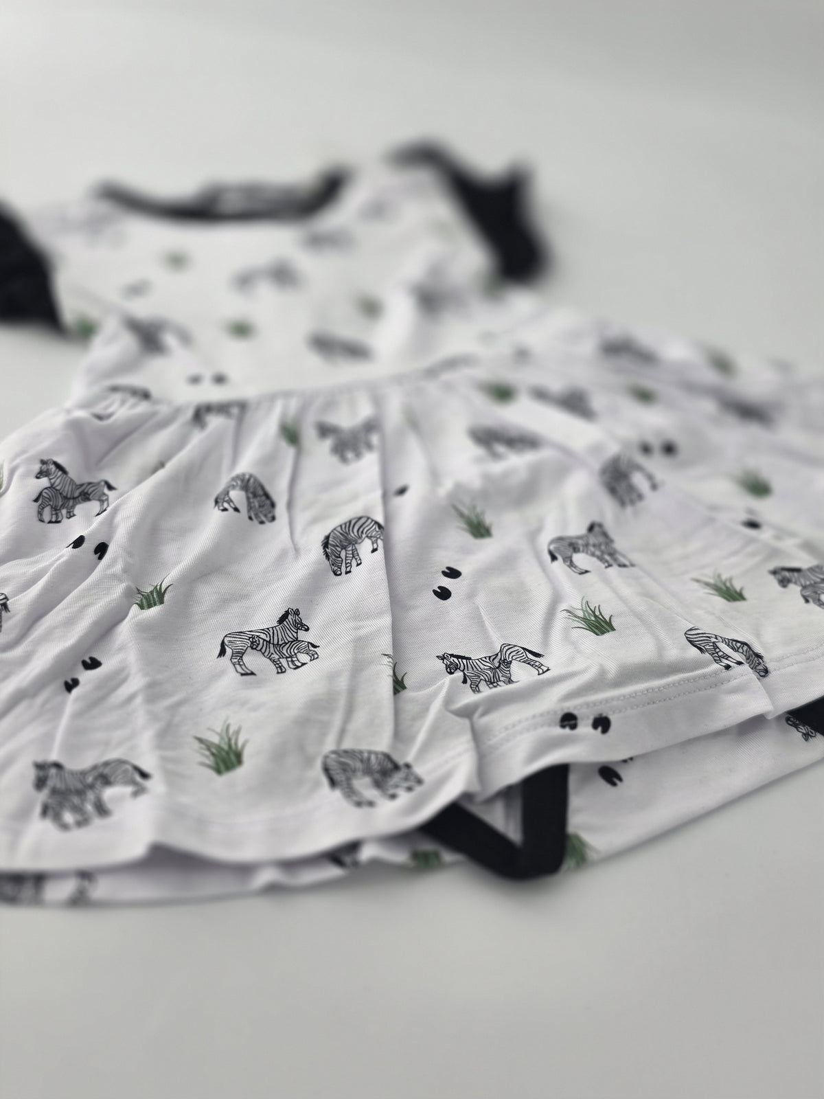 Bubble Baby Zebra Bodysuit Flutter Dress