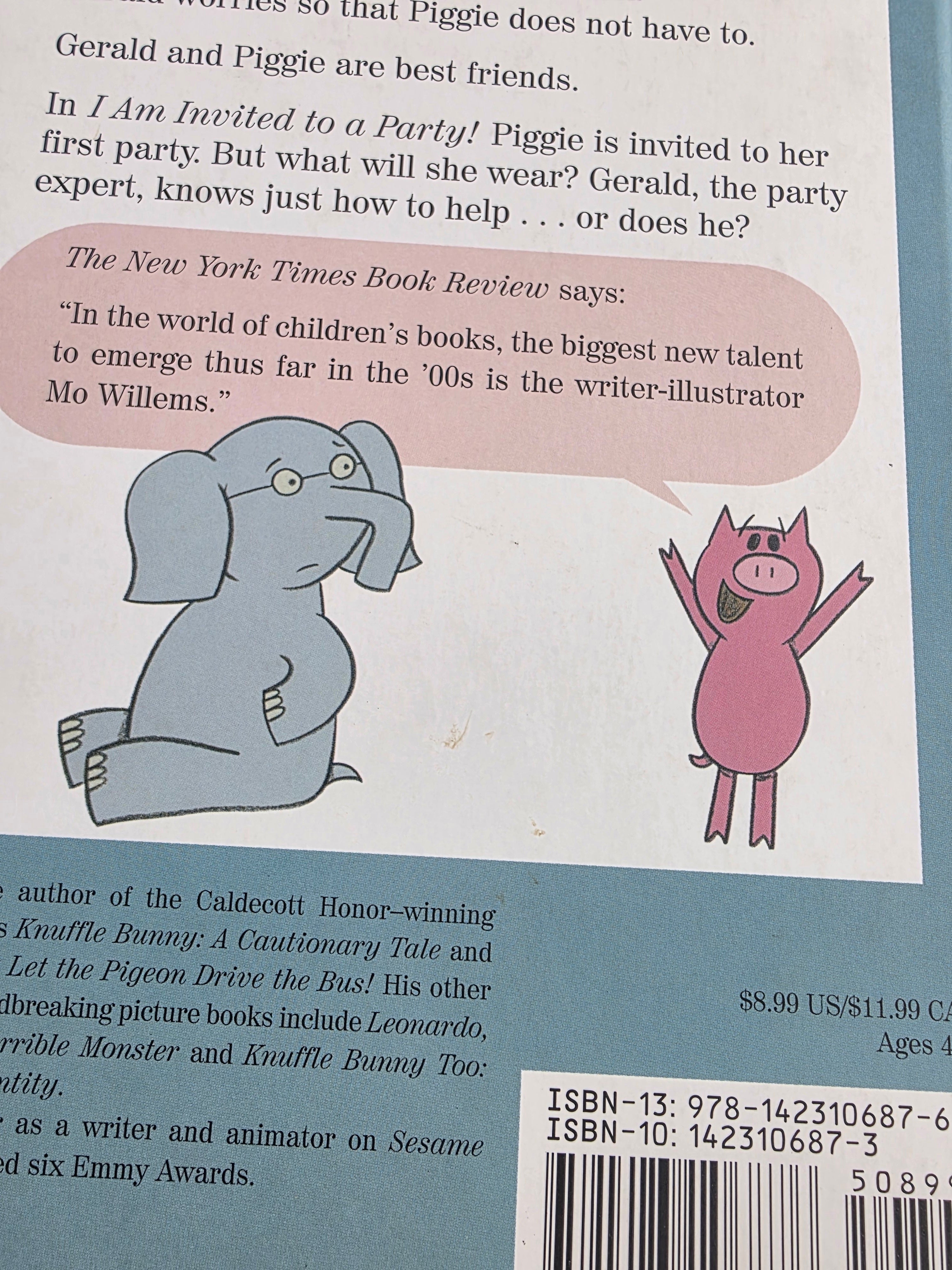 I Am Invited to a Party! – Elephant & Piggie Hardcover Book