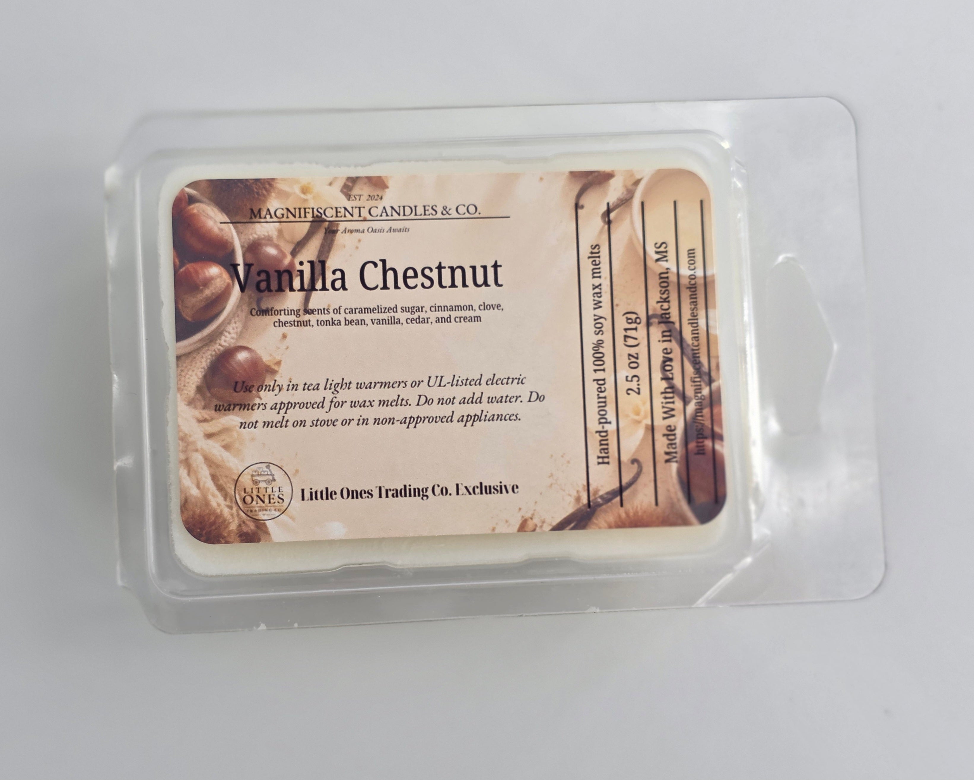 Vanilla Chestnut Soy Wax Melts – 2.5 oz