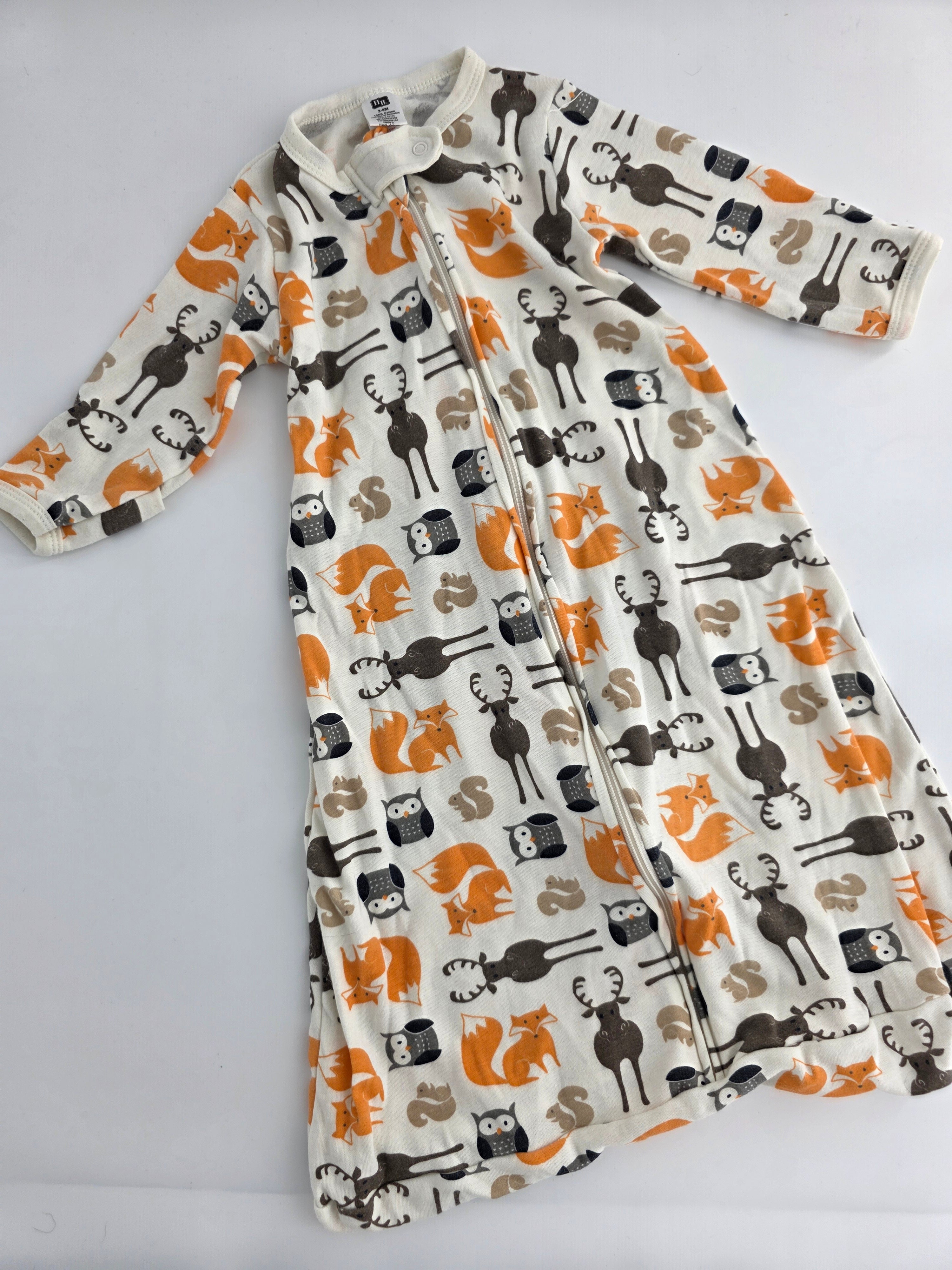 HB Woodland Animals Sleep Gown – 0–3M