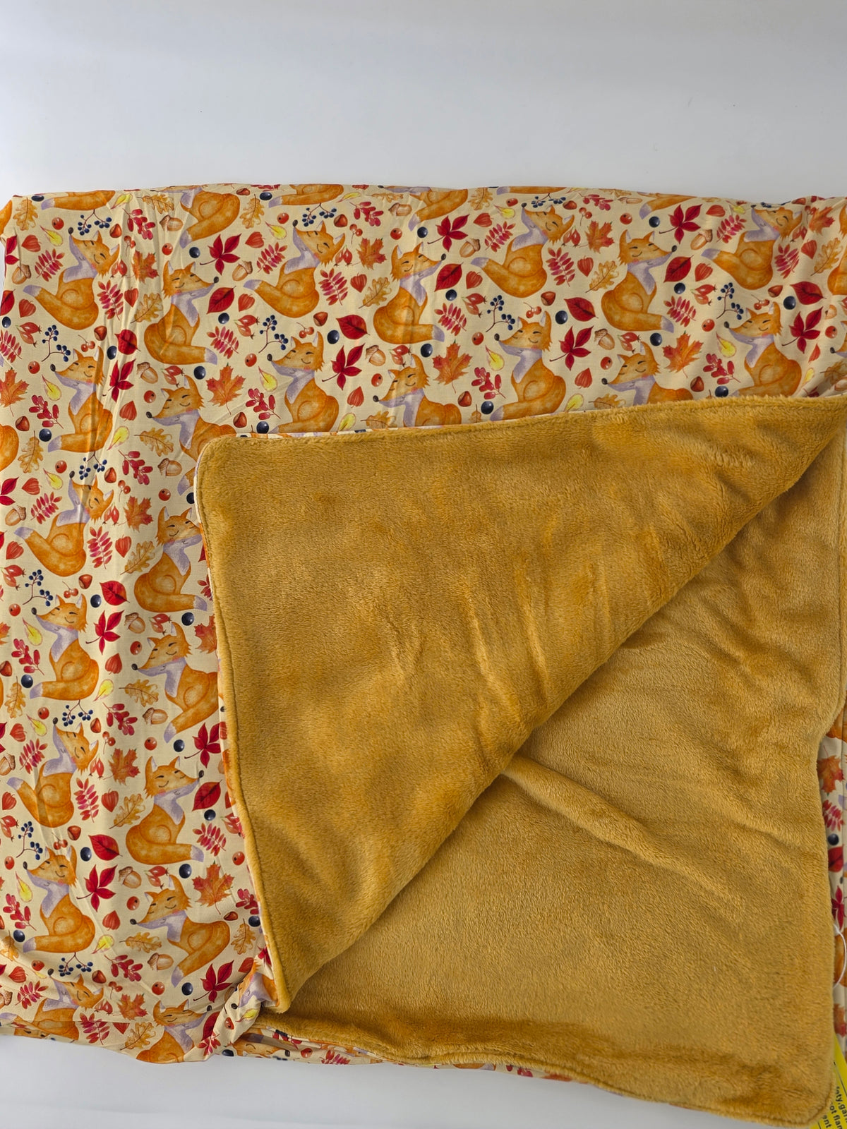 Cozy Critters Bamboo Fall Fox Plush Blanket