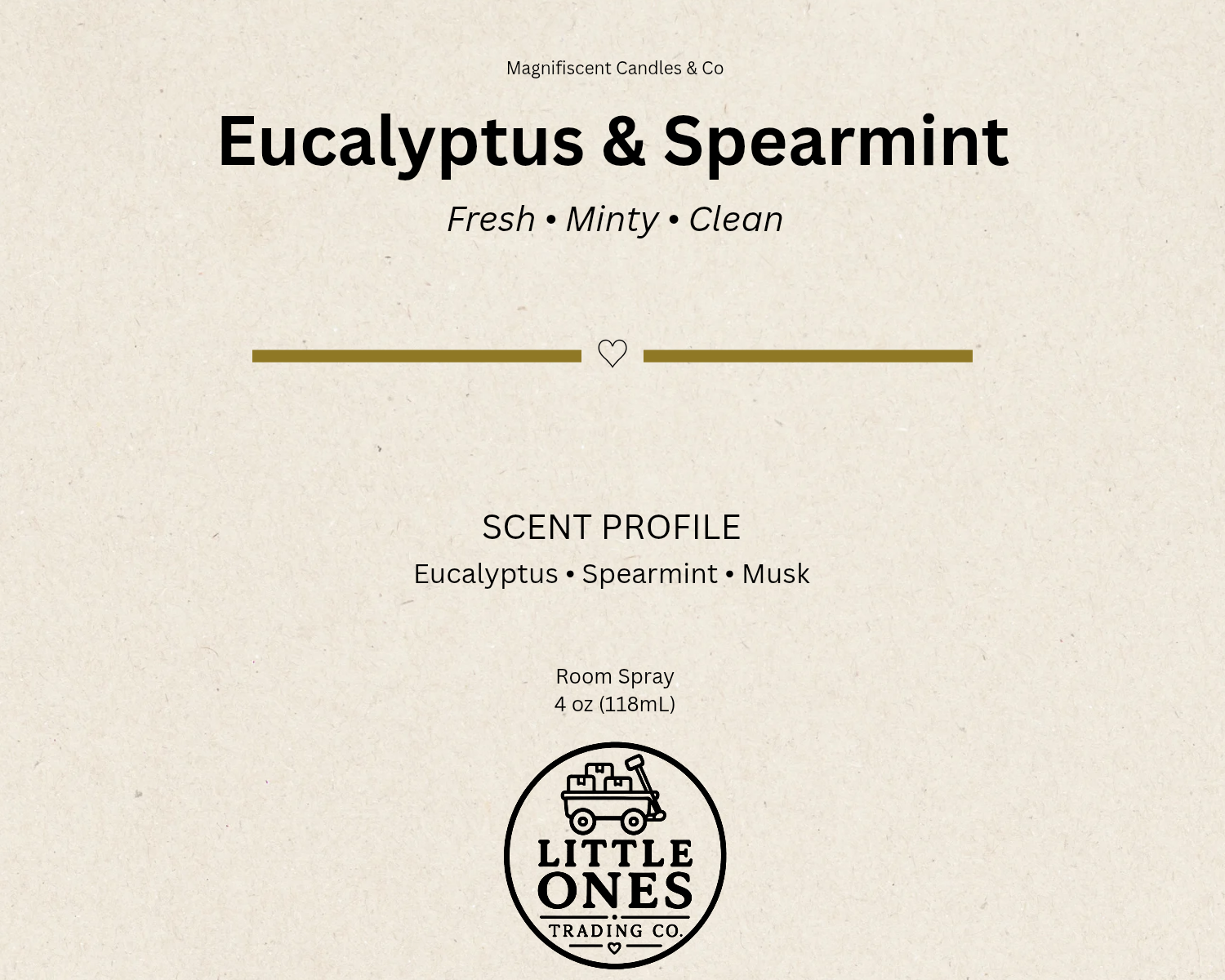Eucalyptus & Spearmint Room Spray – 4 oz