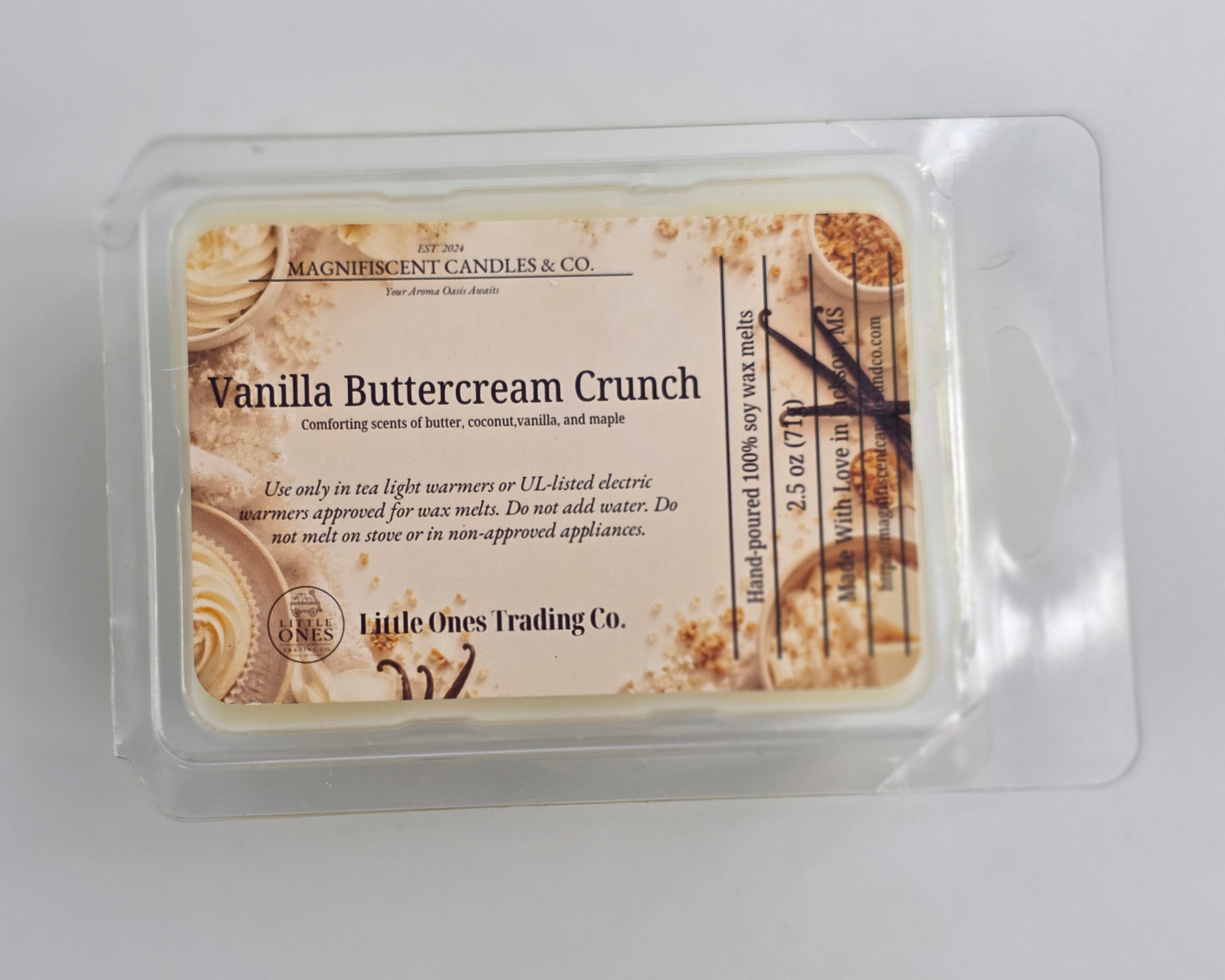 Vanilla Buttercream Crunch Soy Wax Melts – 2.5 oz