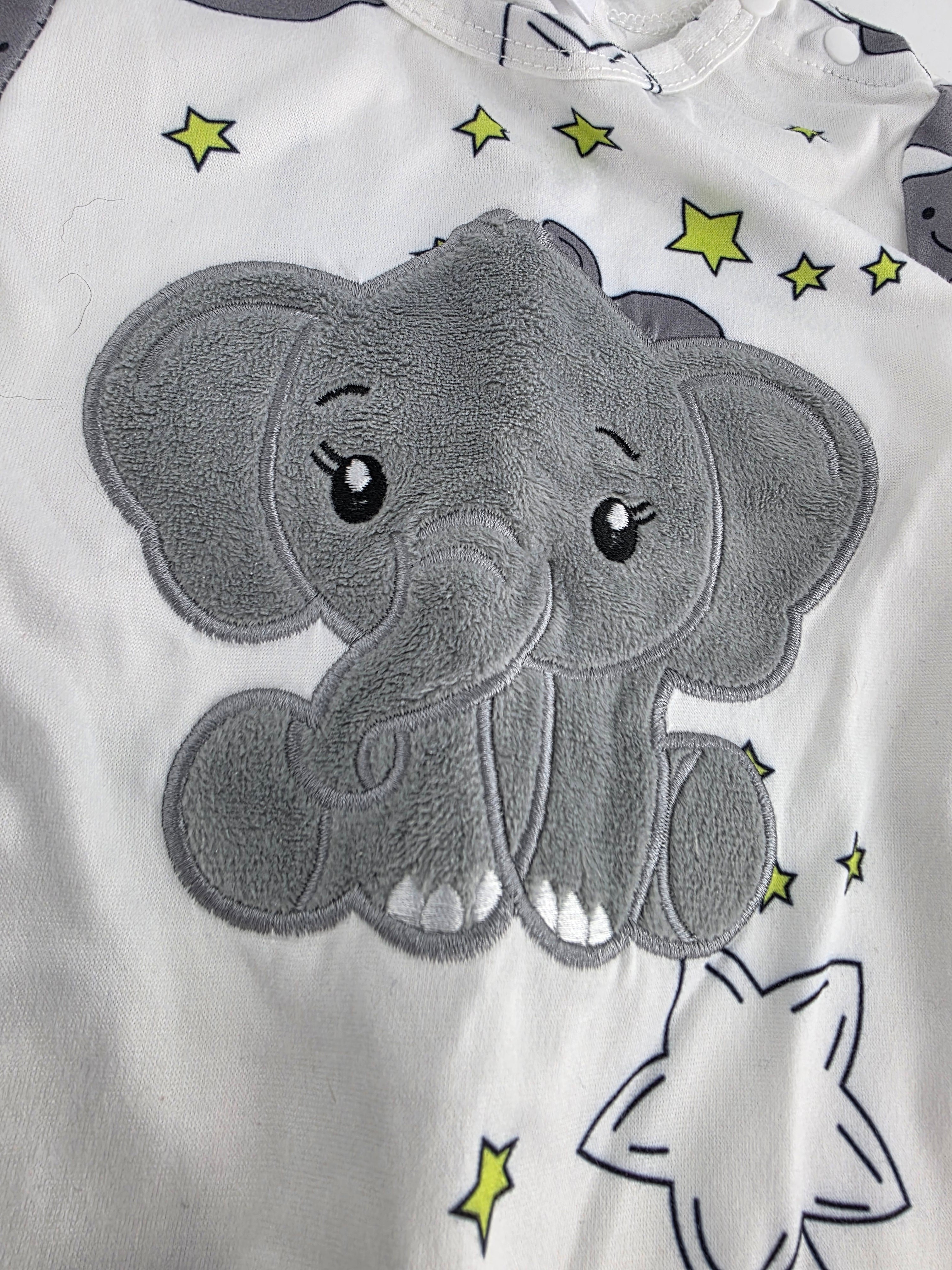 Elephant Moon & Stars Romper with Hat