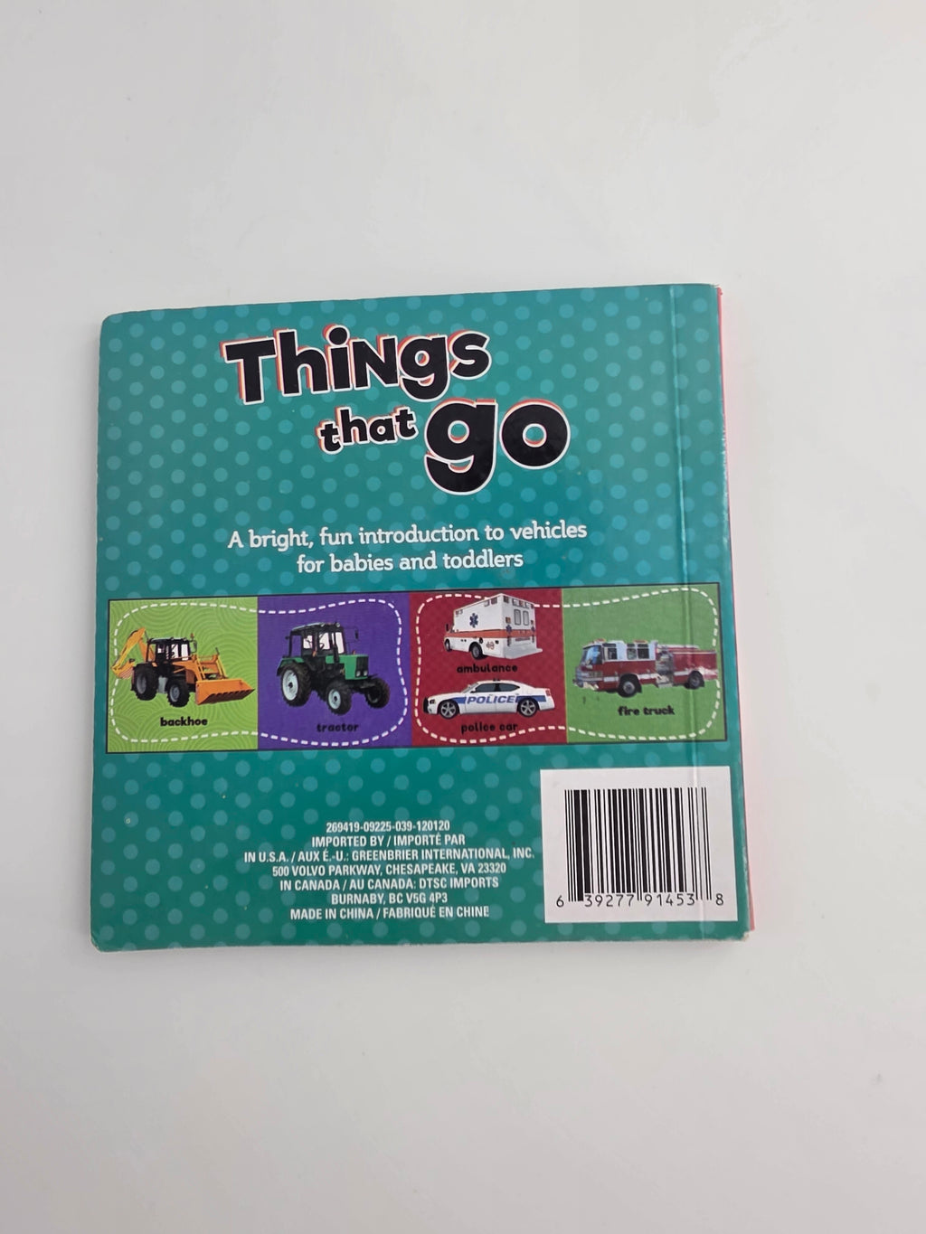 Things That Go on Land – Vehicles Board Book