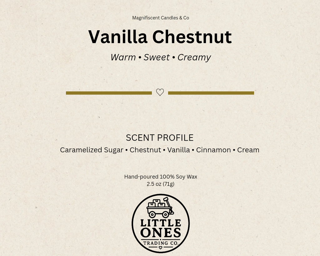 Vanilla Chestnut Soy Wax Melts – 2.5 oz