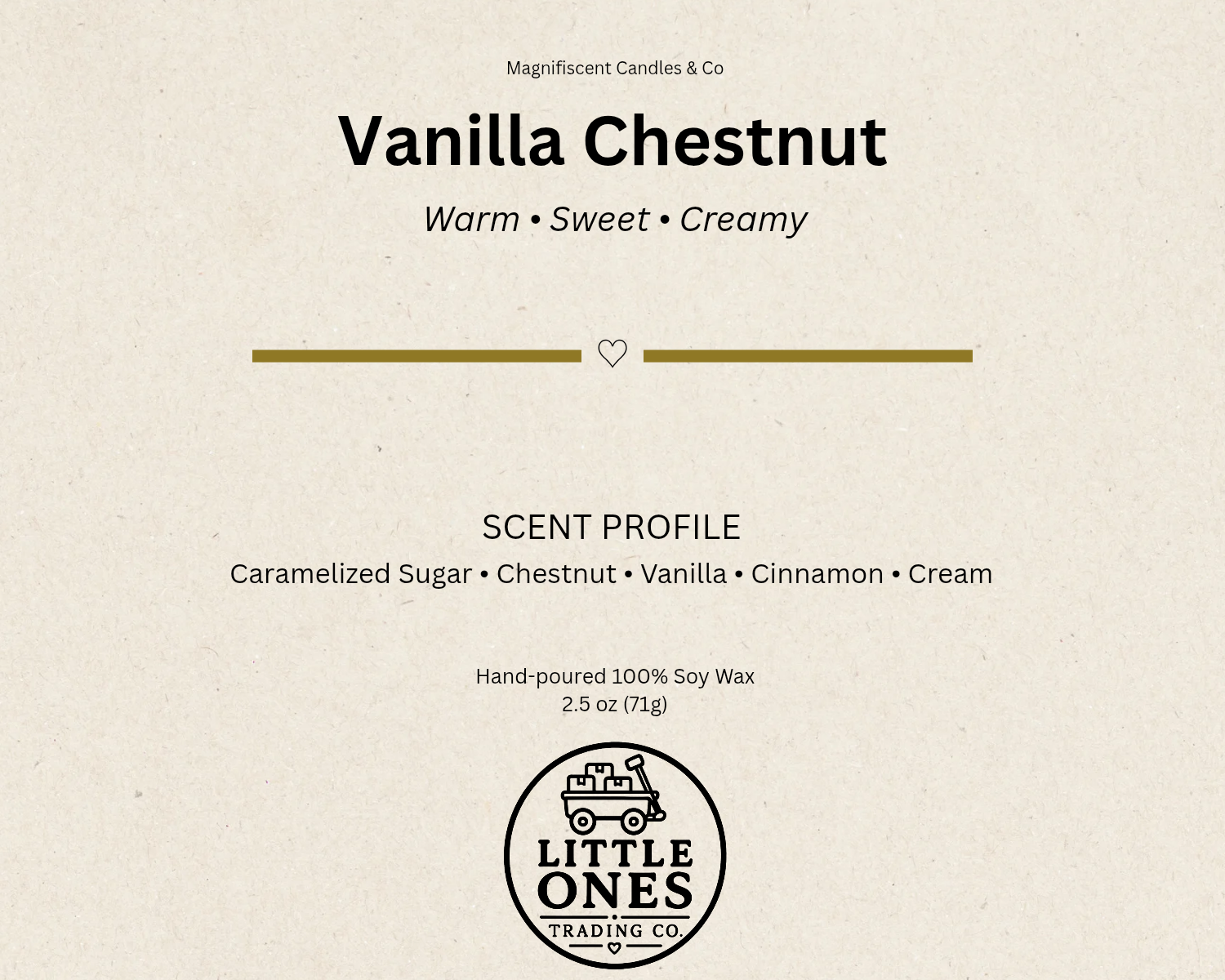 Vanilla Chestnut Soy Wax Melts – 2.5 oz