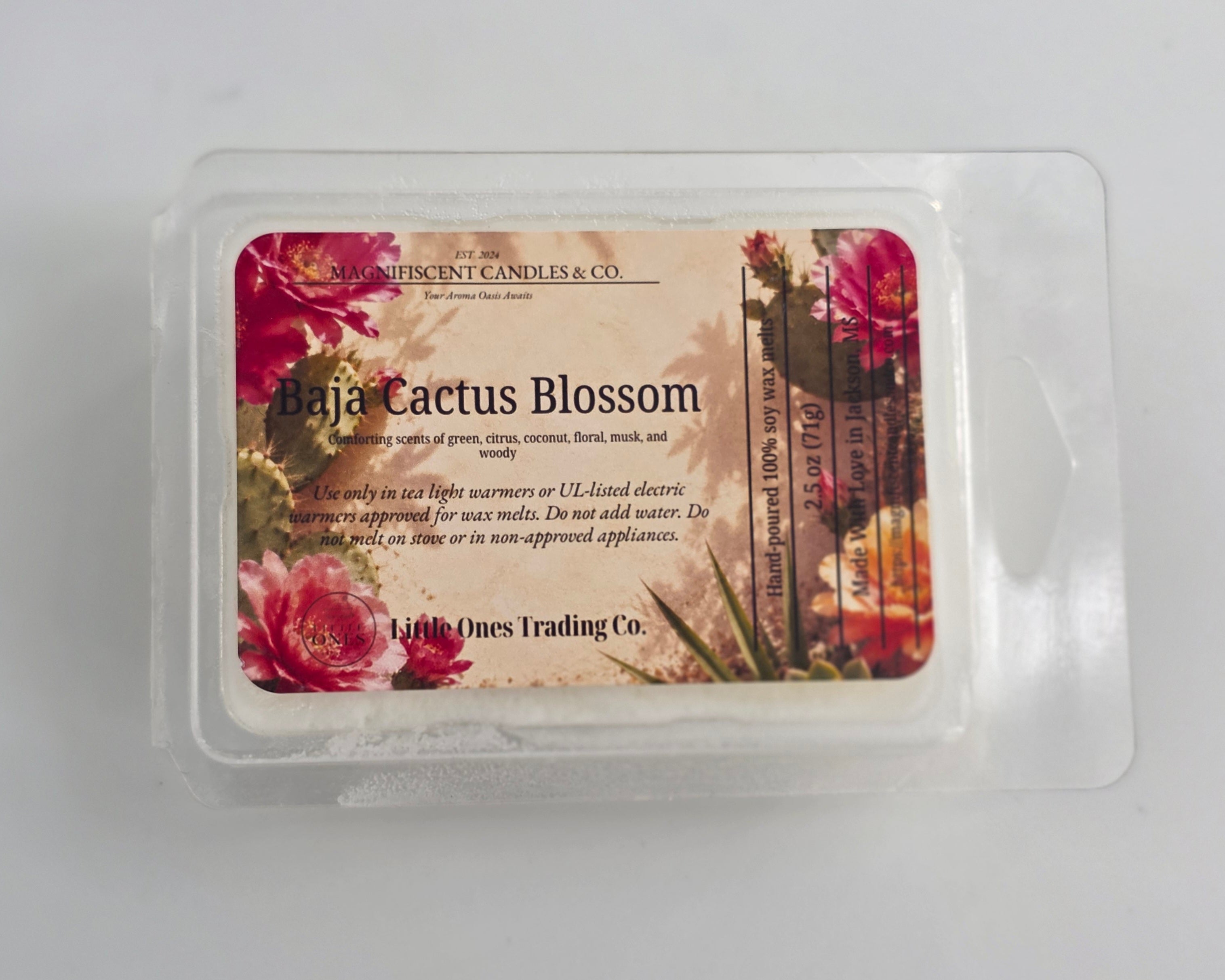 Baja Cactus Blossom Soy Wax Melts – 2.5 oz