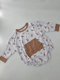 Bubble Baby Reindeer Long Sleeve Bubble Romper