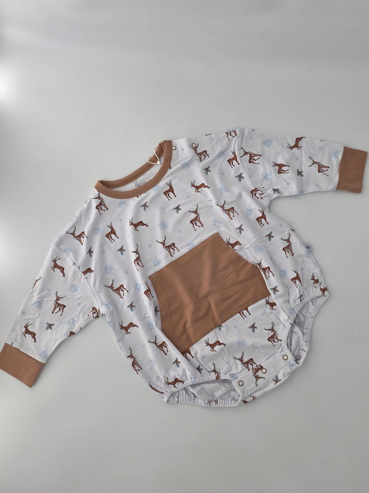 Bubble Baby Reindeer Long Sleeve Bubble Romper