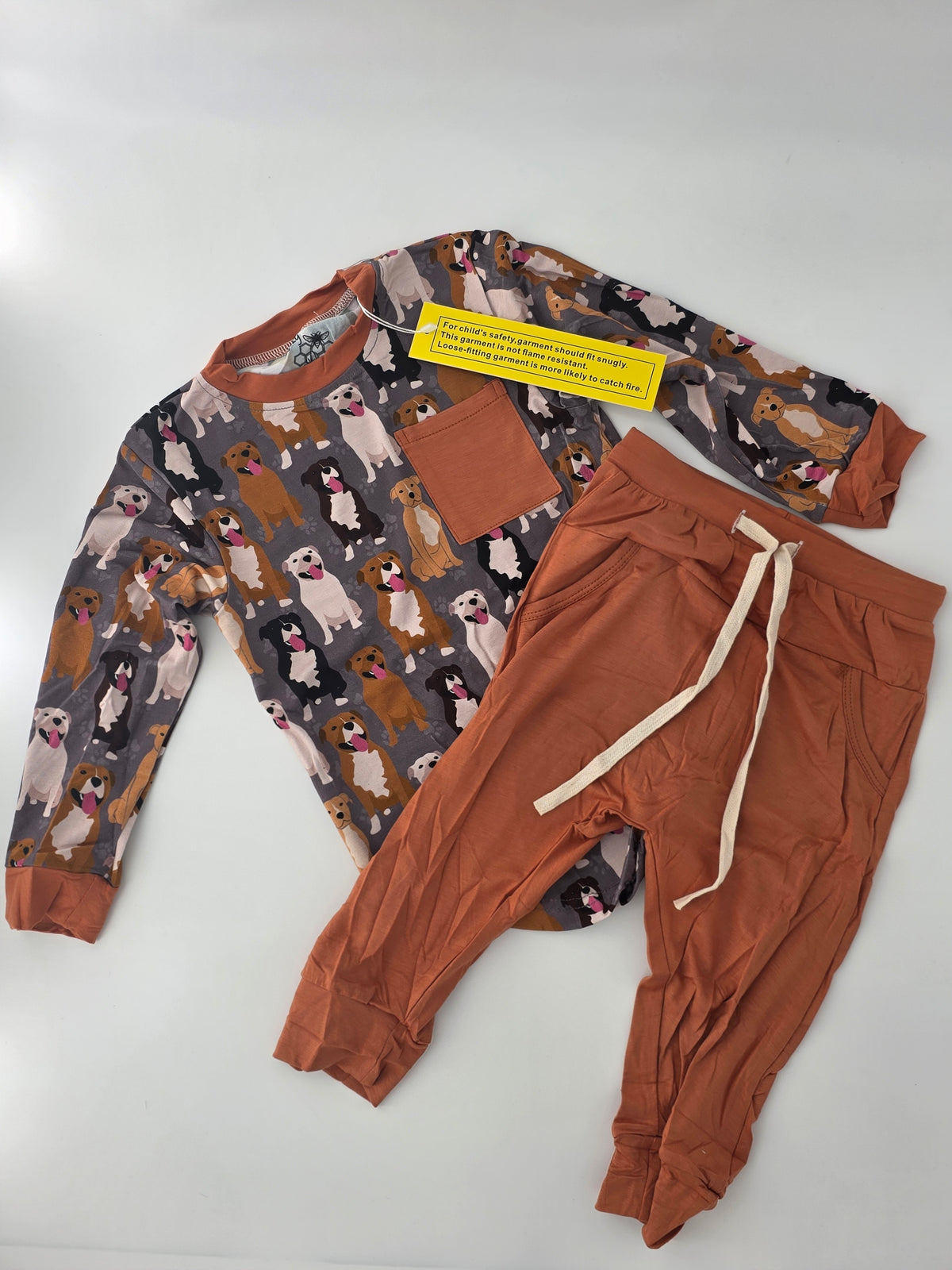 Cozy Critters Bamboo Dogs Long Sleeve Jogger Set