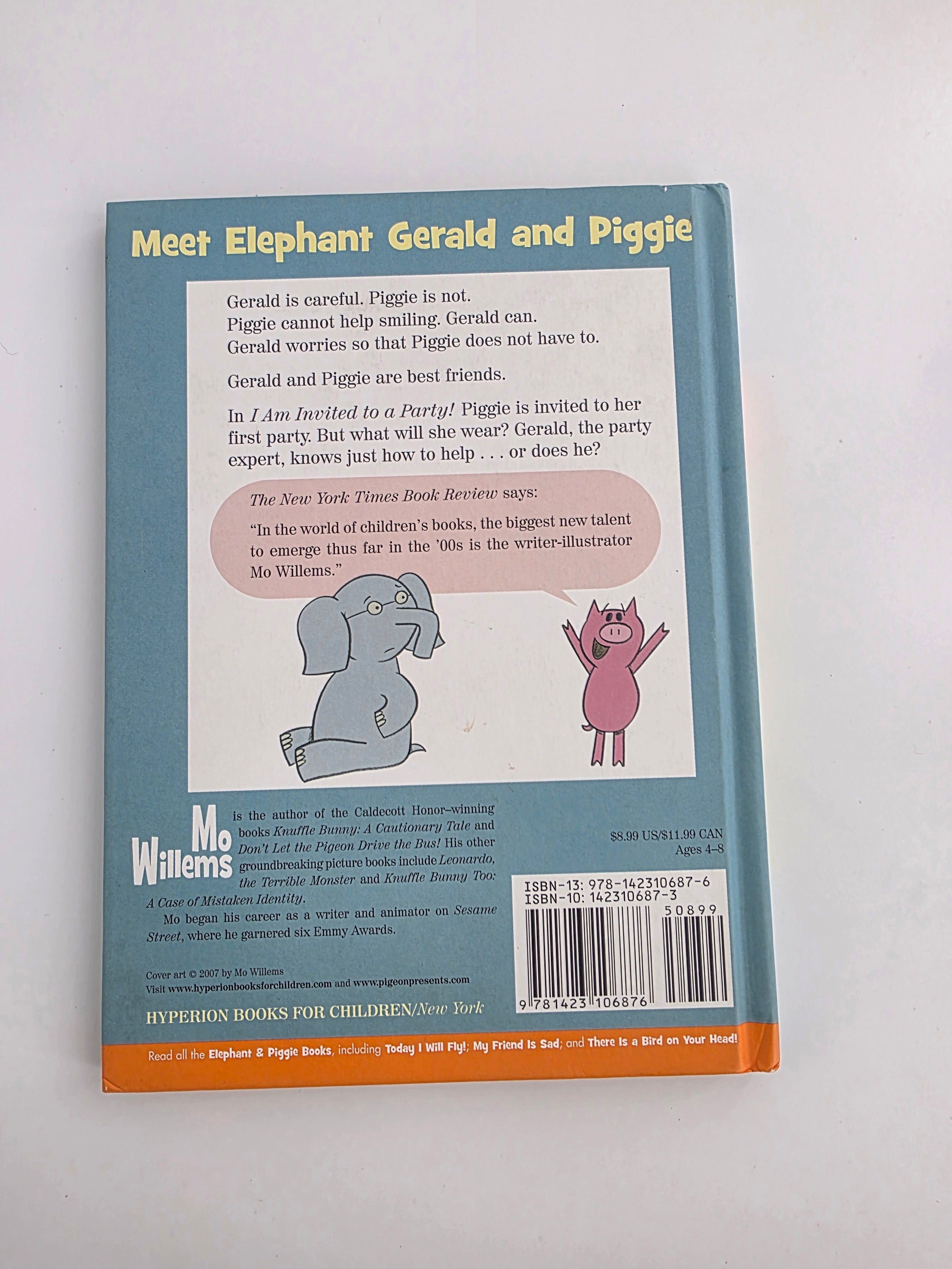 I Am Invited to a Party! – Elephant & Piggie Hardcover Book