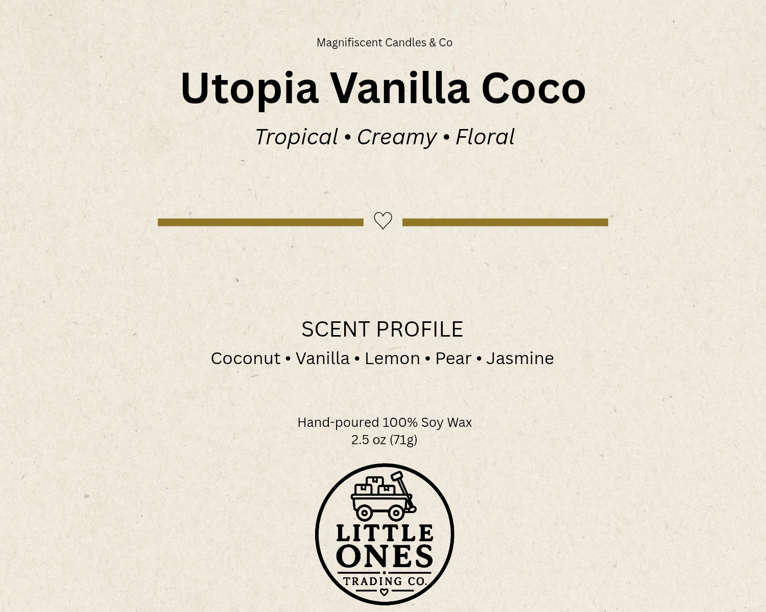 Utopia Vanilla Coco Soy Wax Melts – 2.5 oz