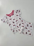 Bubble Baby Red Panda Short Sleeve Two-Piece Set